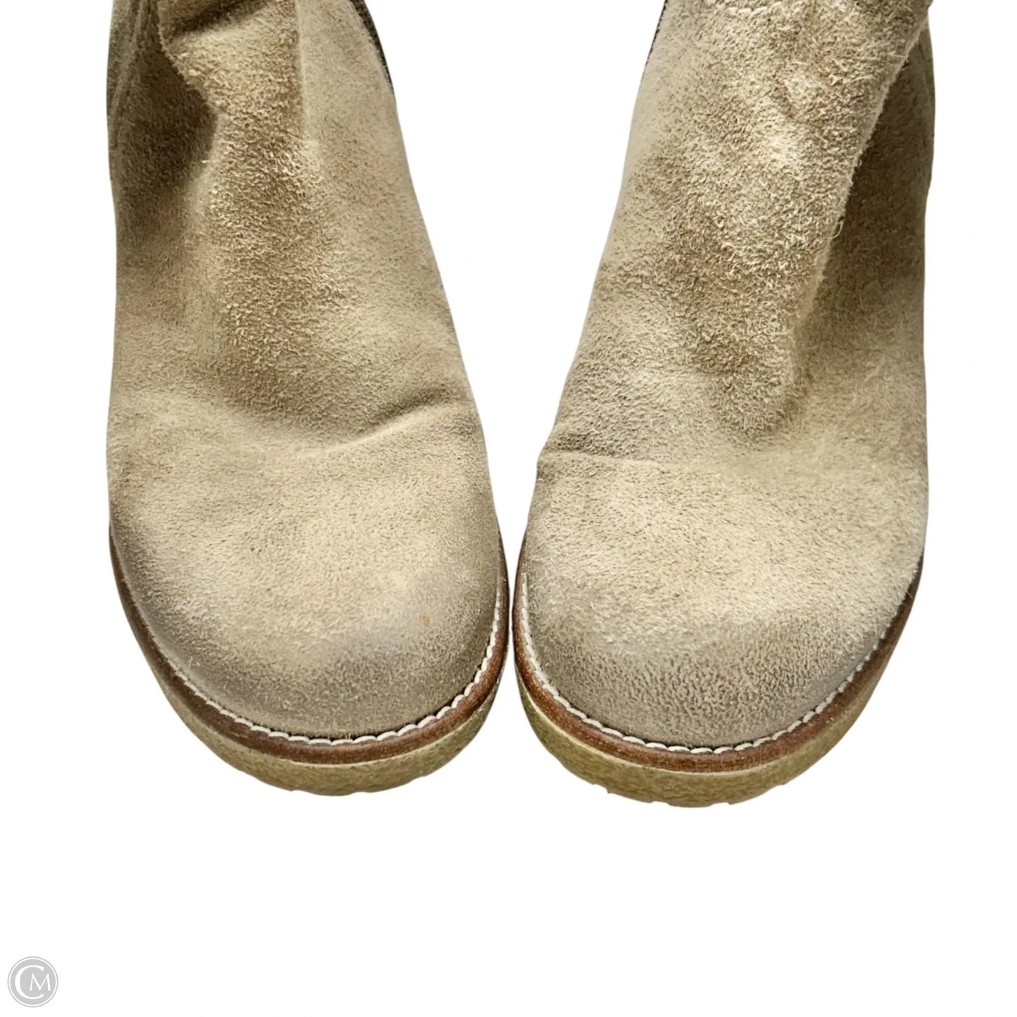 Boots Knee Heels By Franco Sarto In Taupe, Size: 7