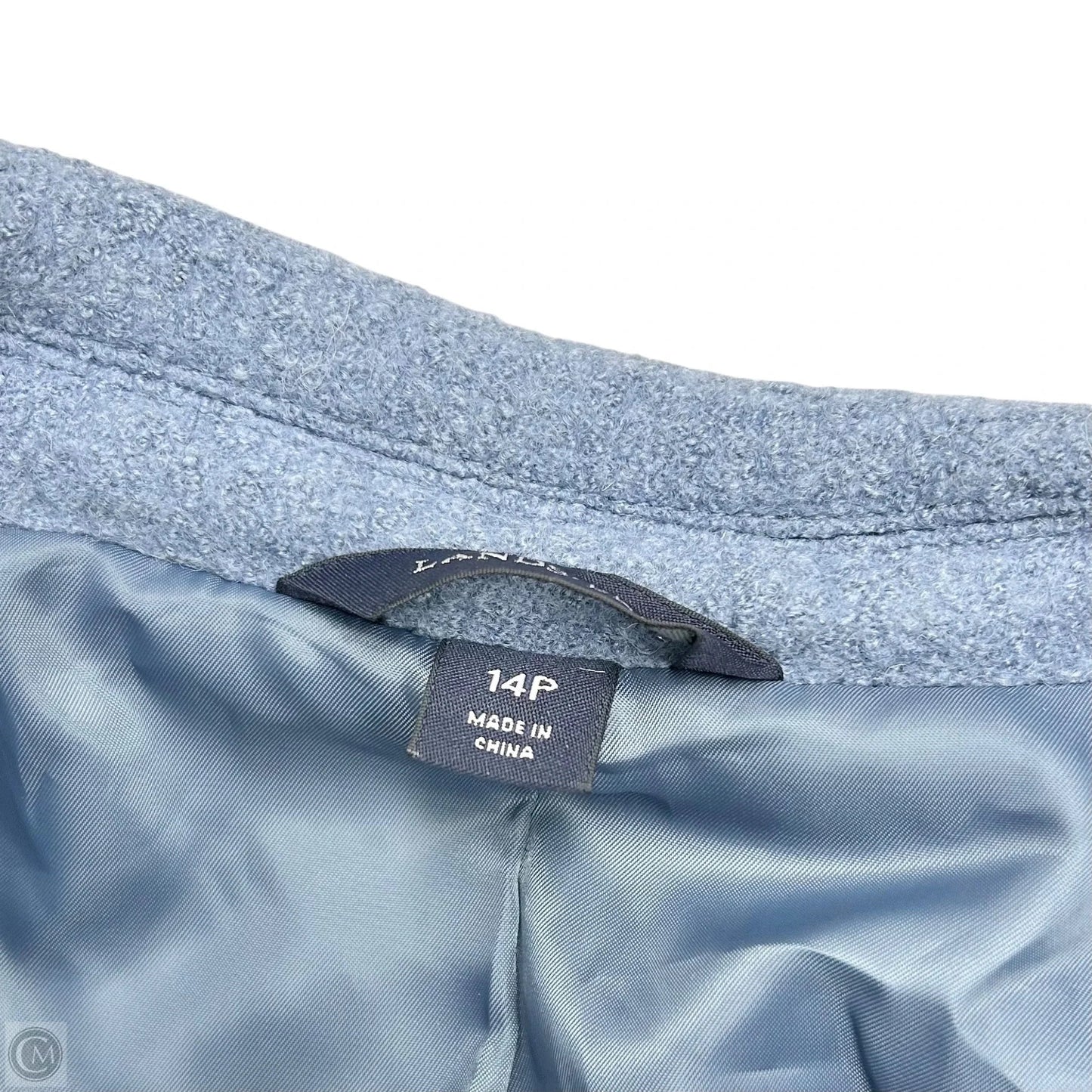 Coat Peacoat By Lands End In Blue, Size: Xlp