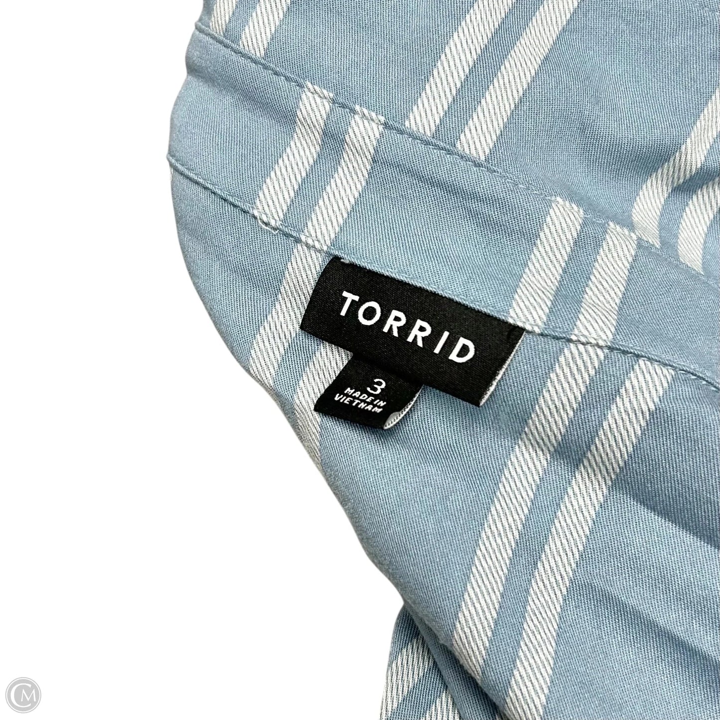Dress Casual Maxi By Torrid In Blue & White, Size: 3x