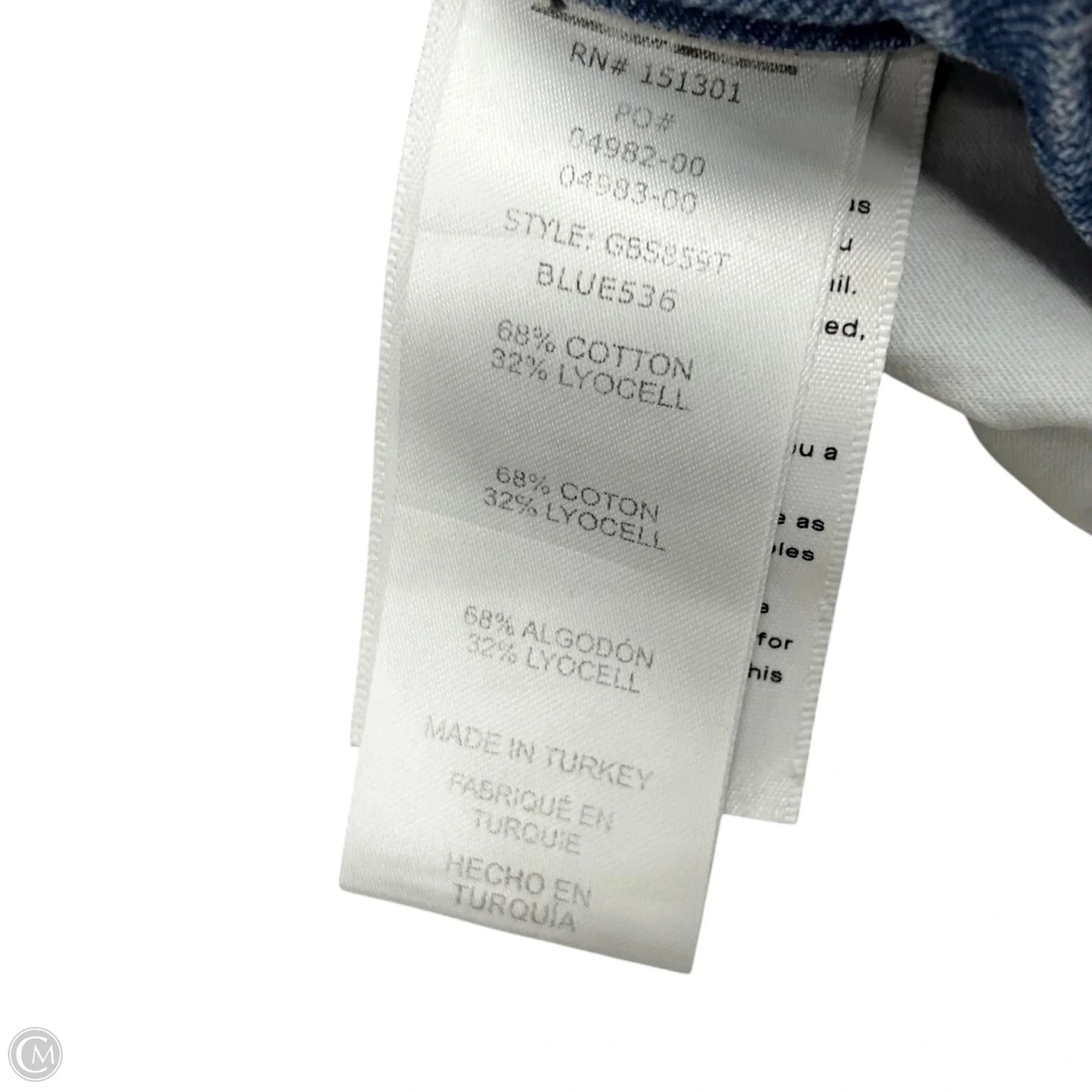 Jeans Straight By Good American In Blue Denim, Size: 12