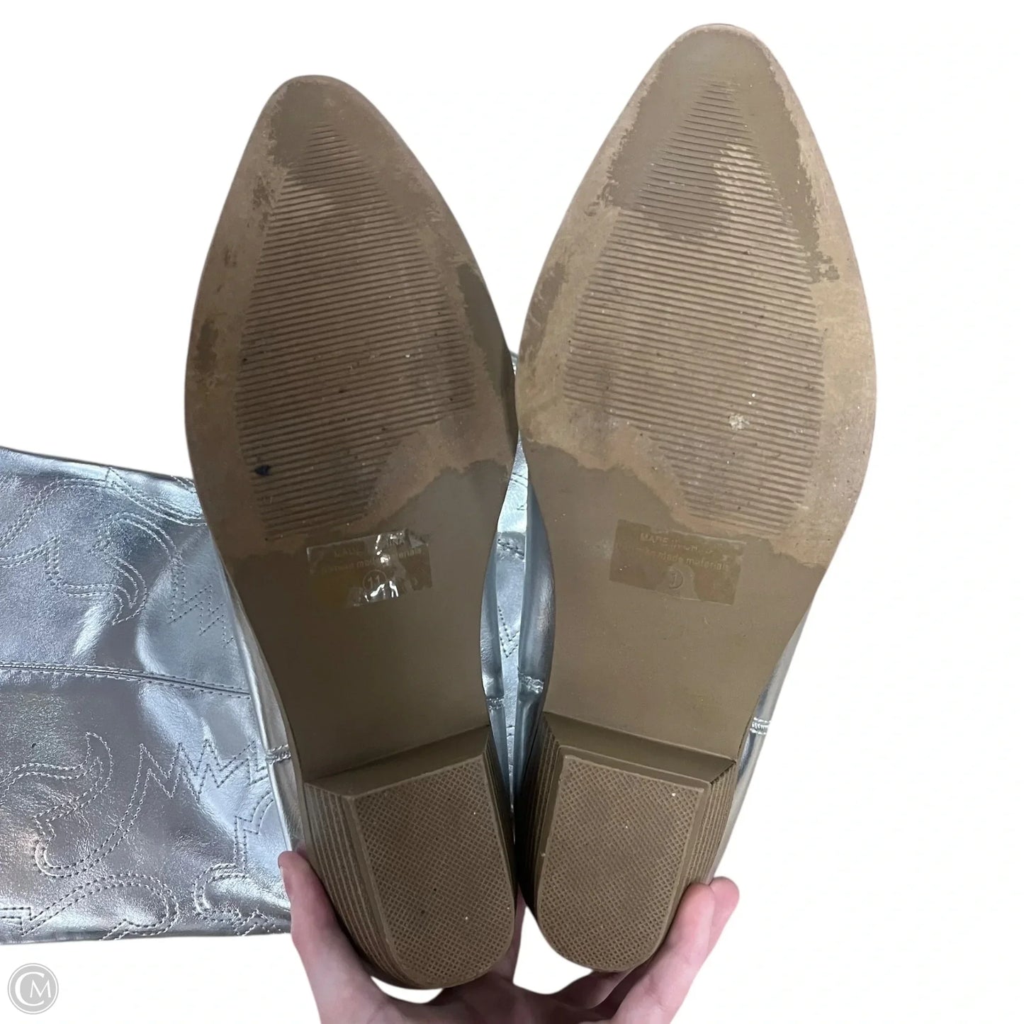 Boots Western By Dream Pairs In Silver, Size: 11