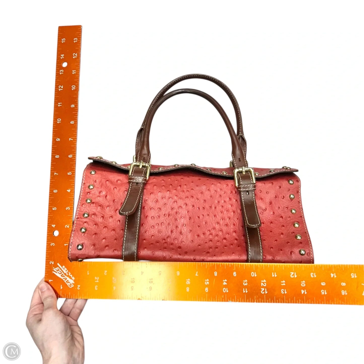 Handbag Leather By Claudia Firenze, Size: Medium