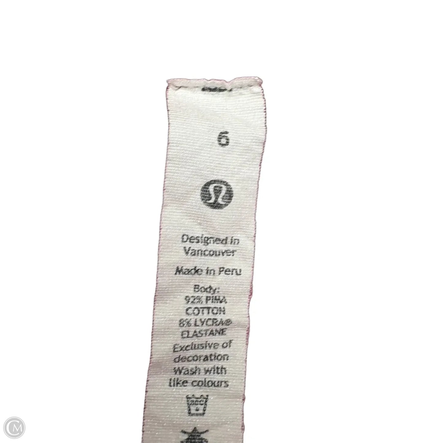 Athletic Top Long Sleeve Collar By Lululemon In Pink, Size: S