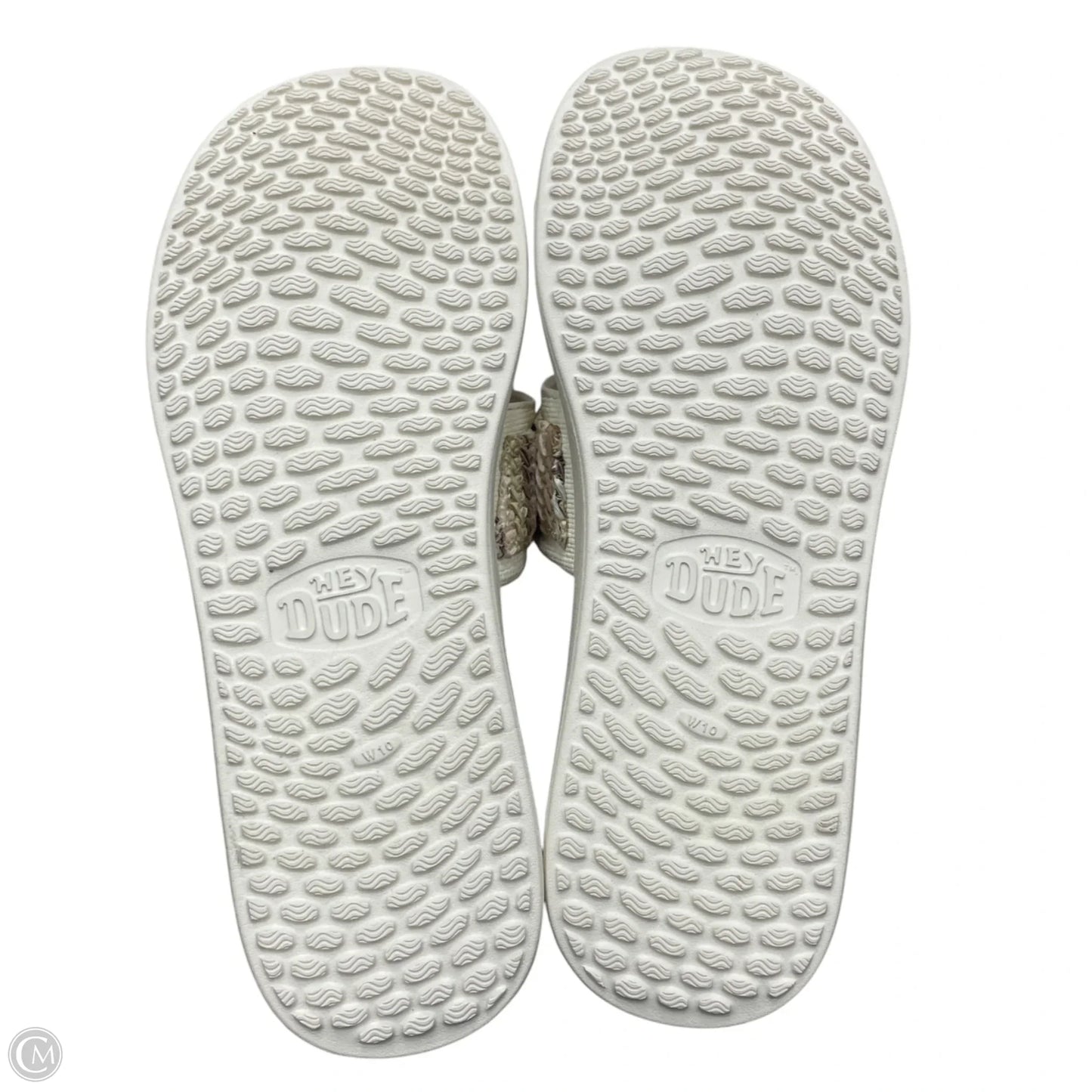 Sandals Flats By Hey Dude In Cream, Size: 10