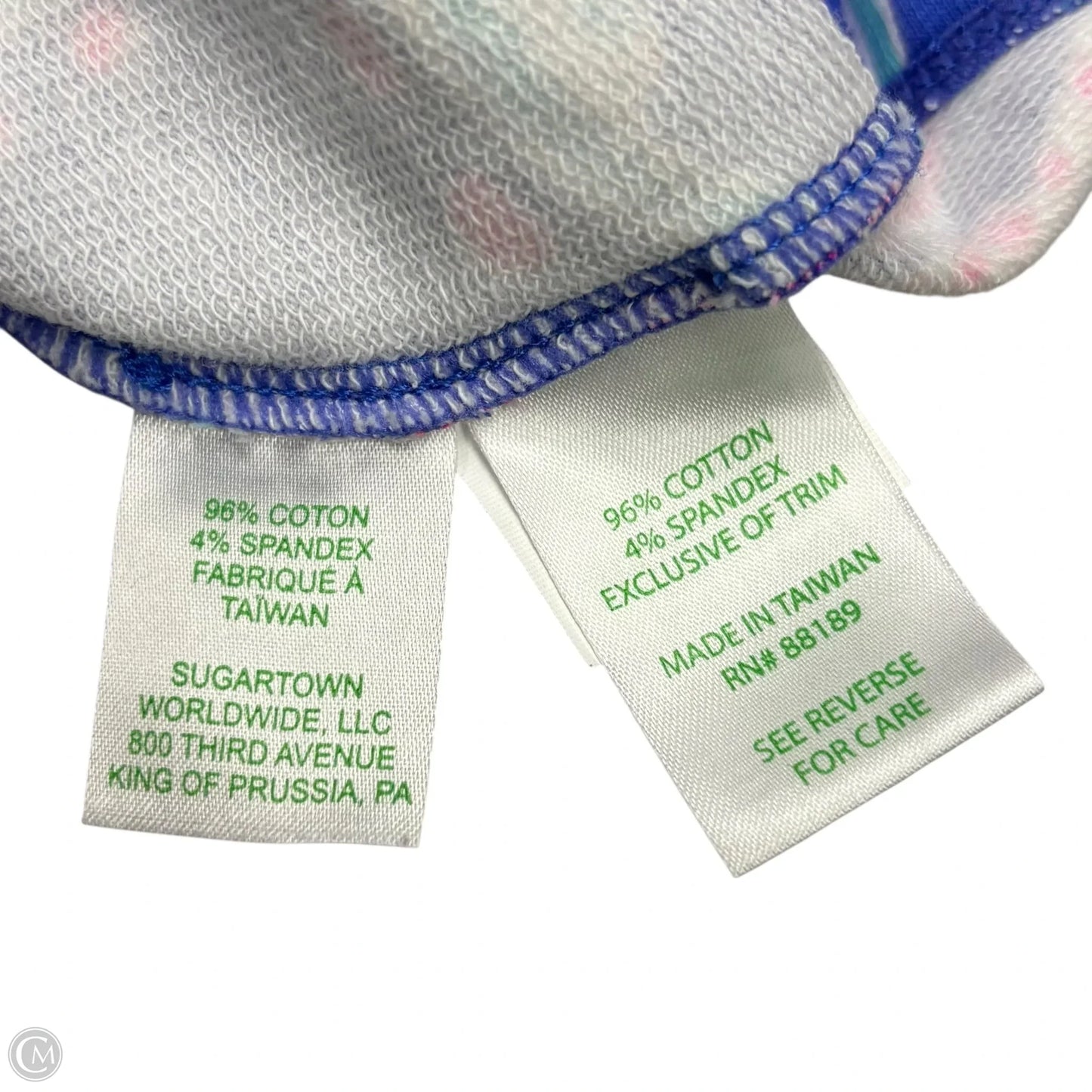 Top Long Sleeve Designer By Lilly Pulitzer In Blue & Pink, Size: S