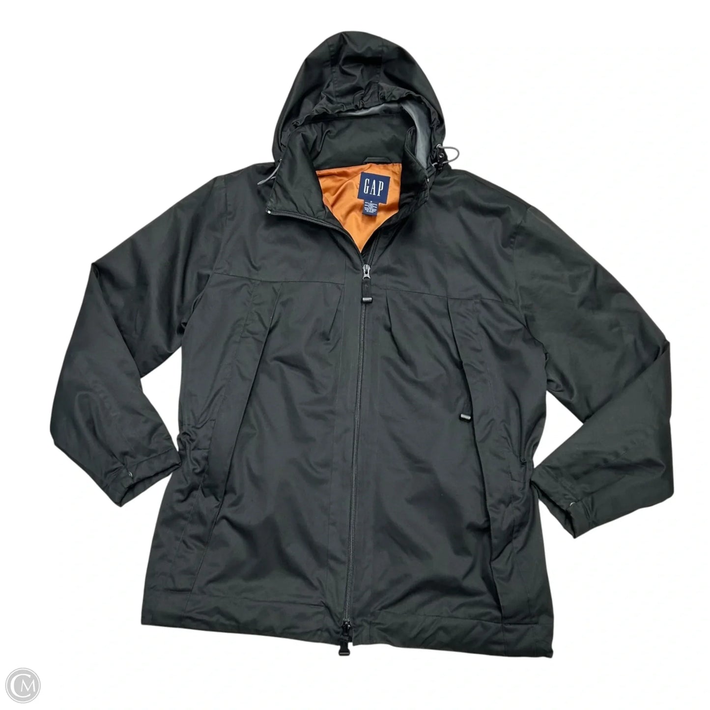 Jacket Windbreaker By Gap In Black, Size: M