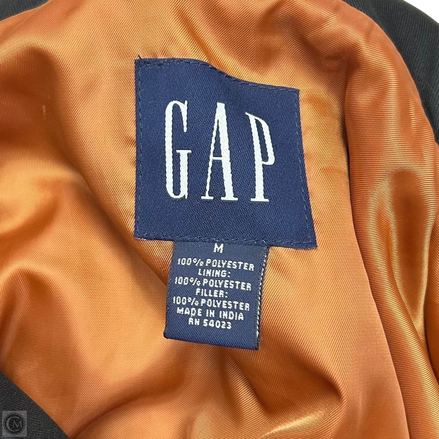 Jacket Windbreaker By Gap In Black, Size: M