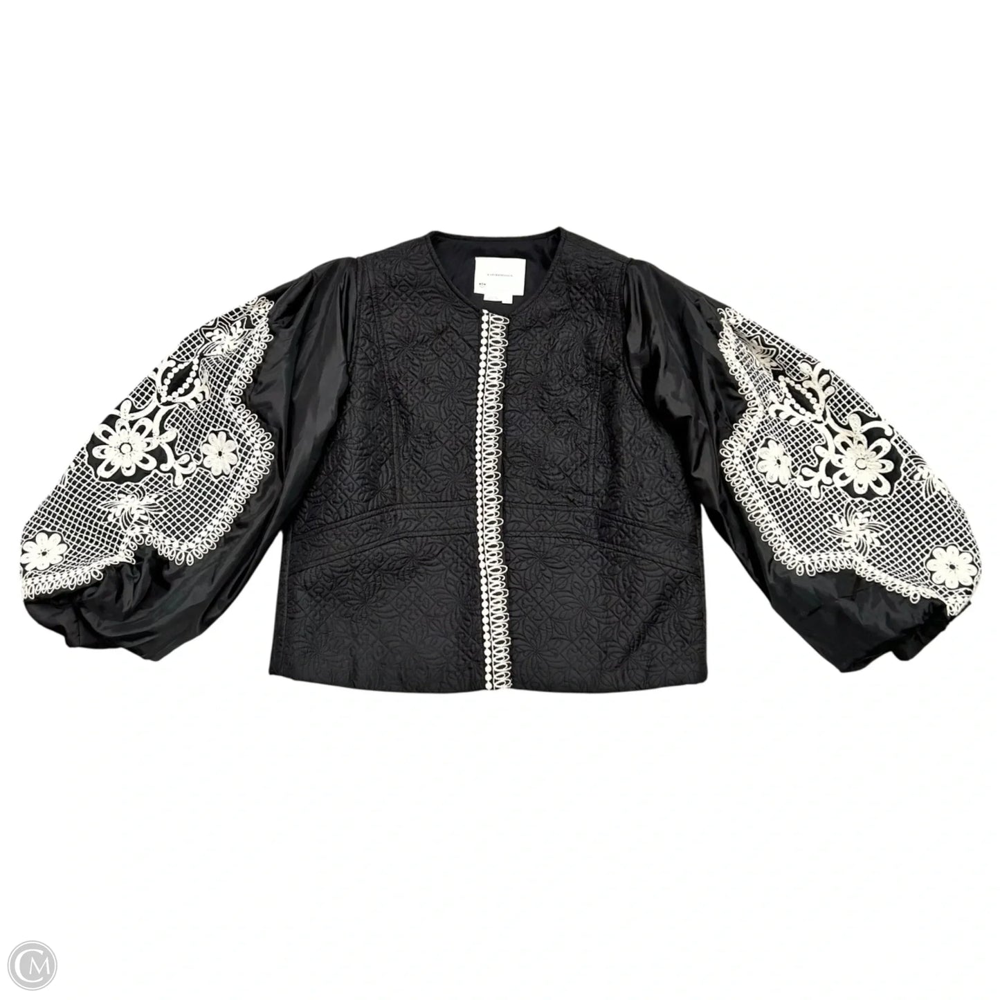 Jacket Other By Anthropologie In Black & Cream, Size: L