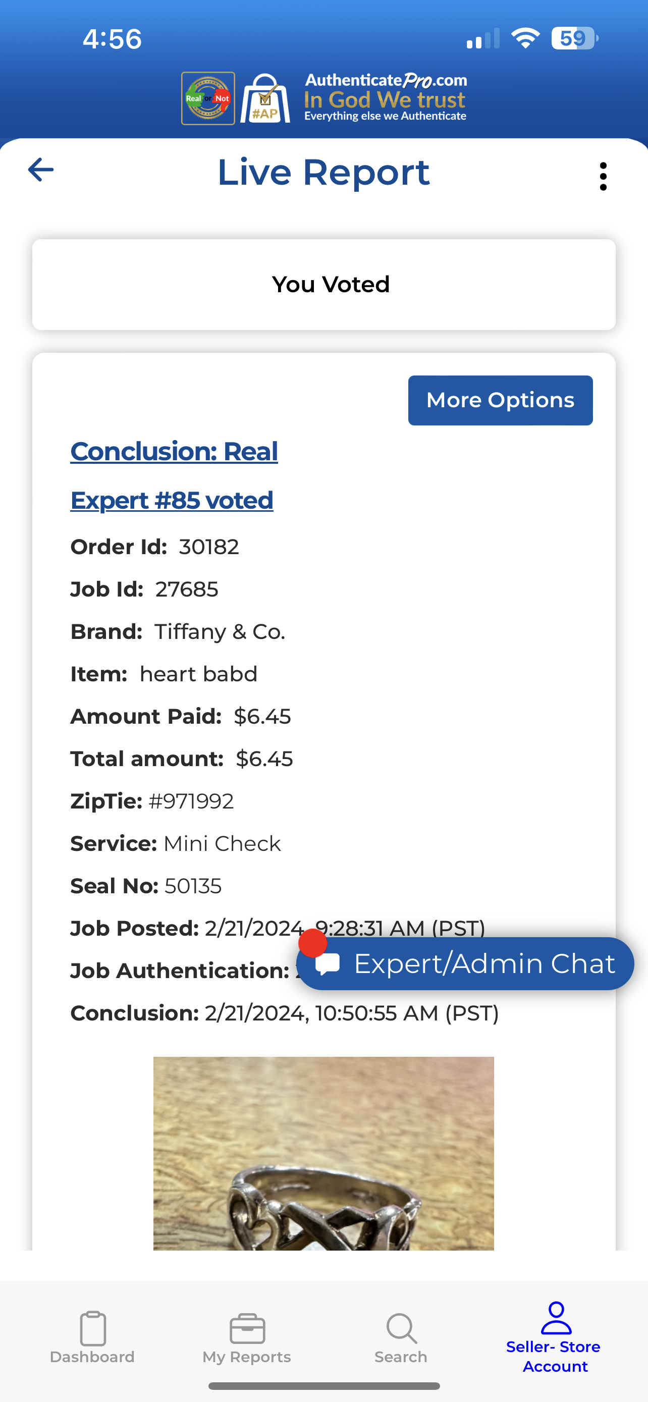 Ring Luxury Designer By Tiffany And Company Size: 5.5