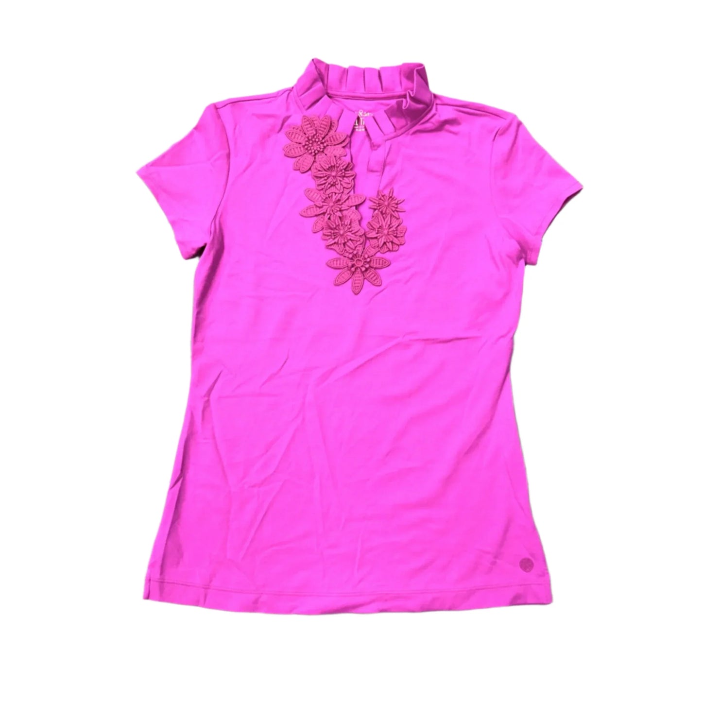 Top Short Sleeve Designer By Lilly Pulitzer In Pink, Size: S