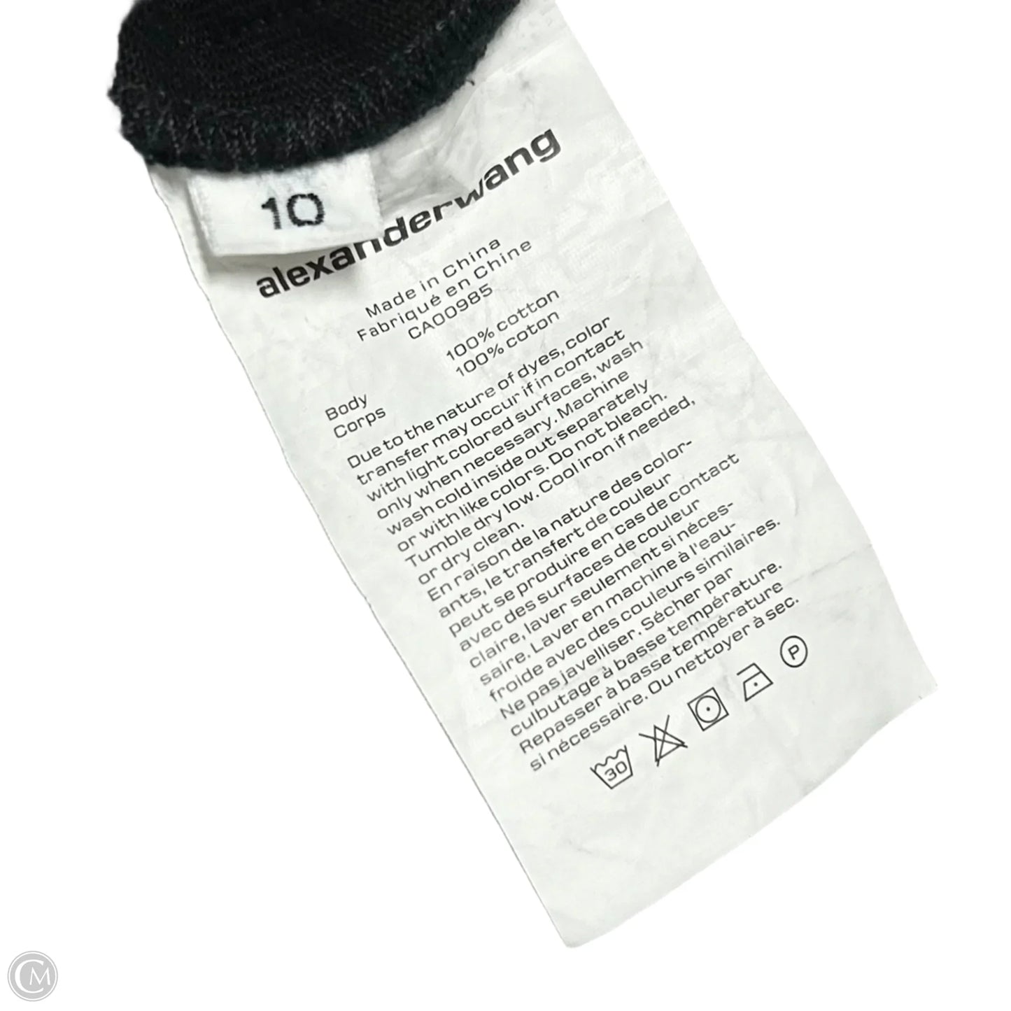 Dress Luxury Designer By Alexander Wang In Black Denim, Size: M