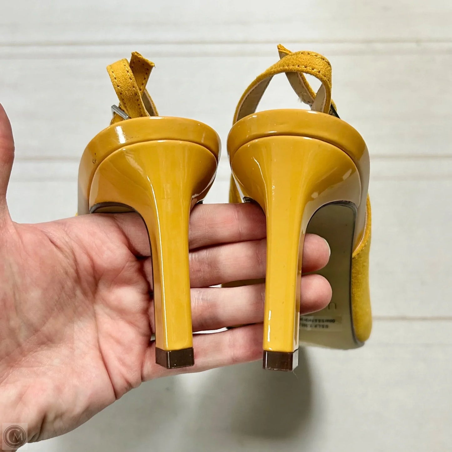 Shoes Heels Kitten By Unisa In Yellow, Size: 5.5