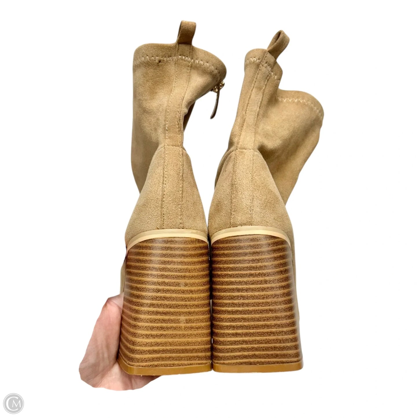Boots Ankle Heels By Bella Marie In Tan, Size: 7.5