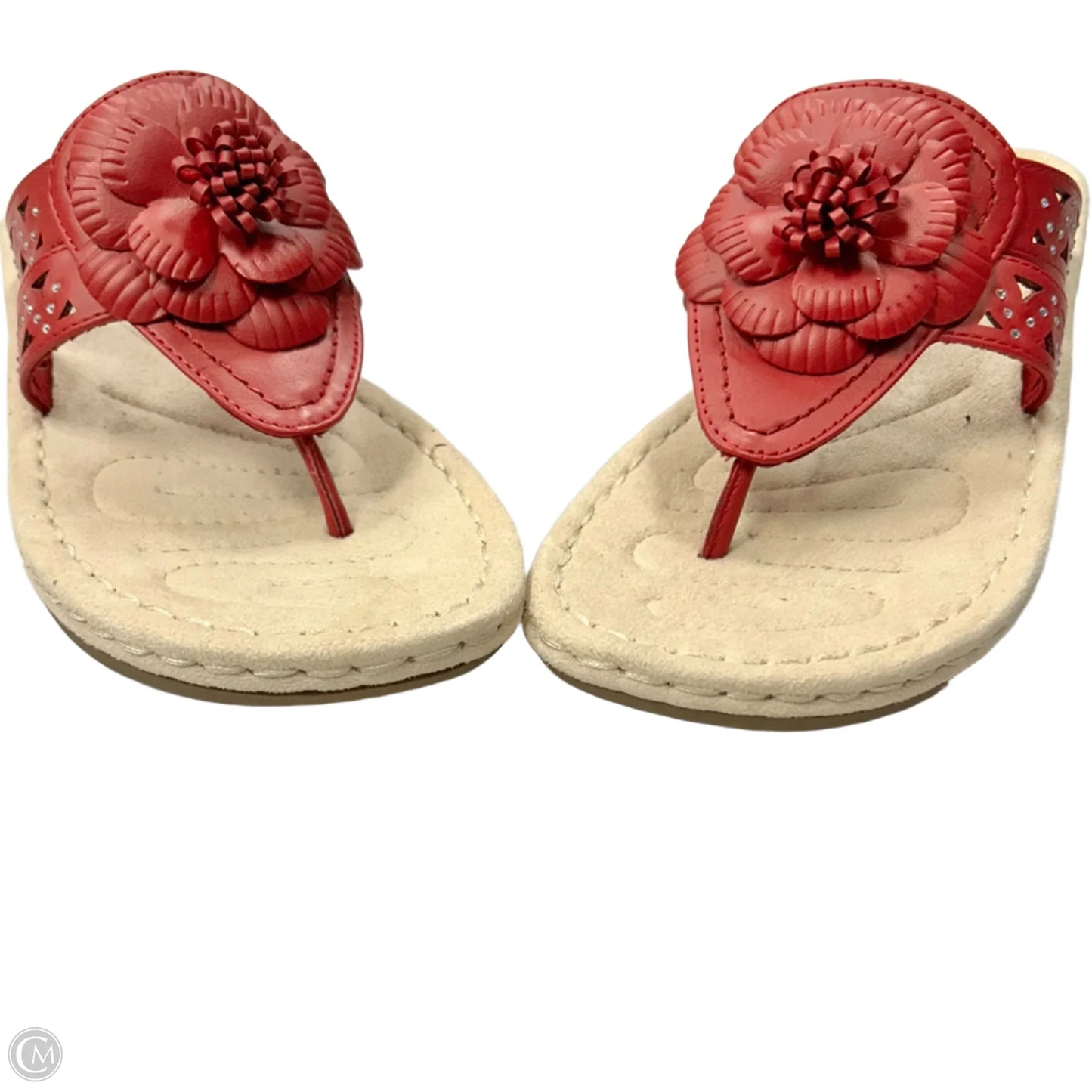 Sandals Heels Wedge By White Mountain In Red, Size: 8