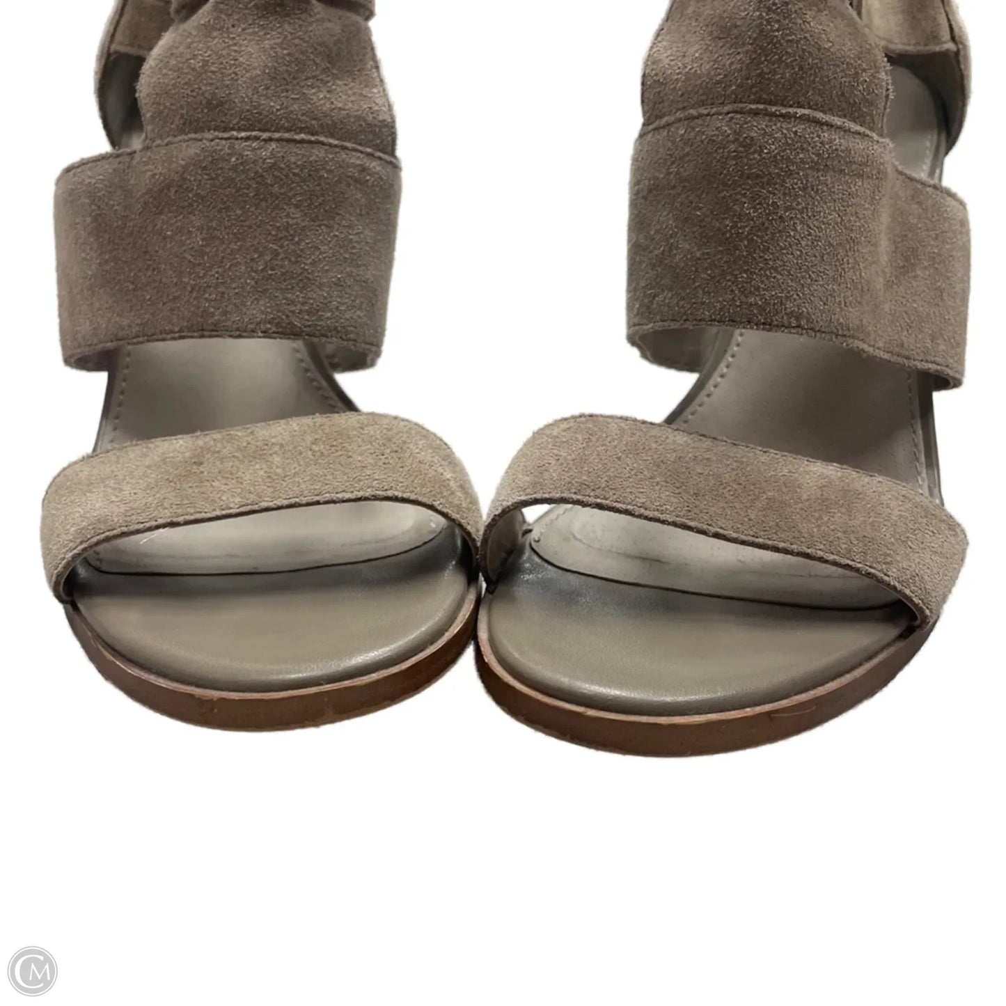 Sandals Heels Block By Marc Fisher In Grey, Size: 6.5