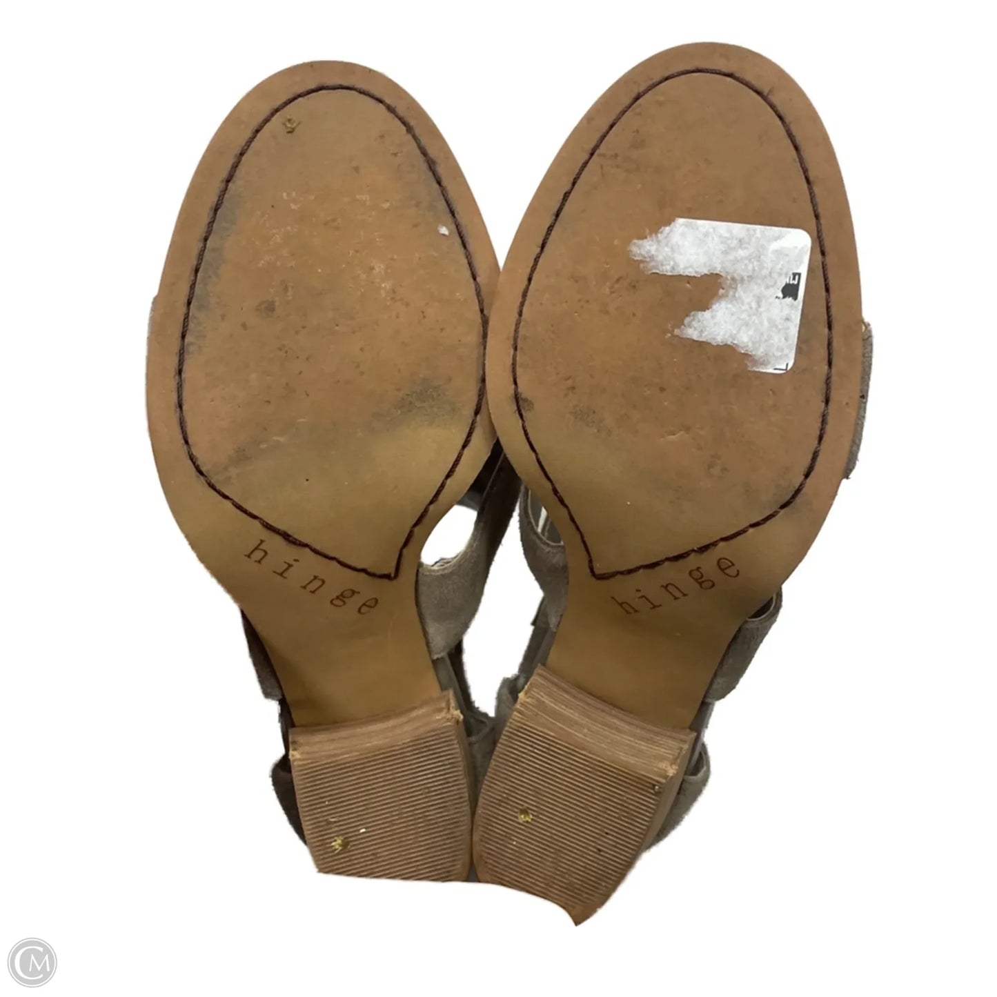 Sandals Heels Block By Marc Fisher In Grey, Size: 6.5