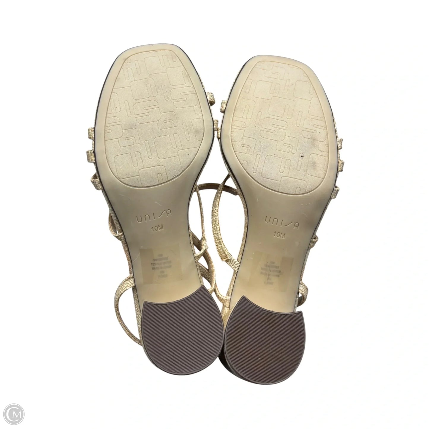 Sandals Heels Block By Unisa In Tan, Size: 10