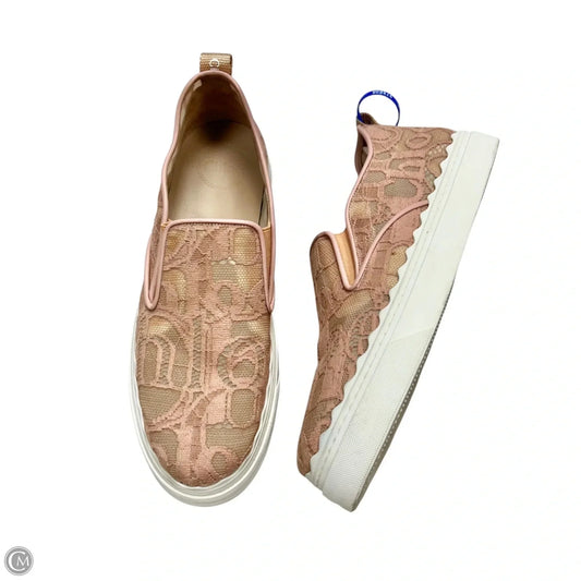 Shoes Luxury Designer By Chloe In Pink, Size: 11