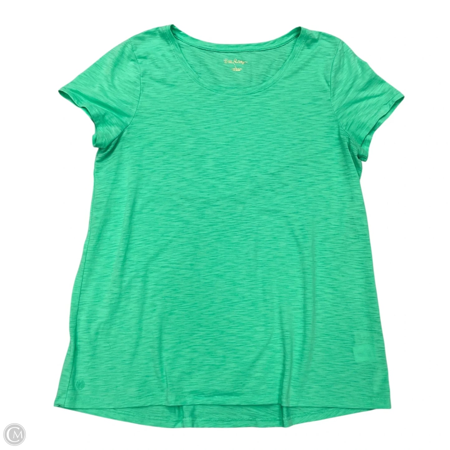 Top Short Sleeve Designer By Lilly Pulitzer In Green, Size: L