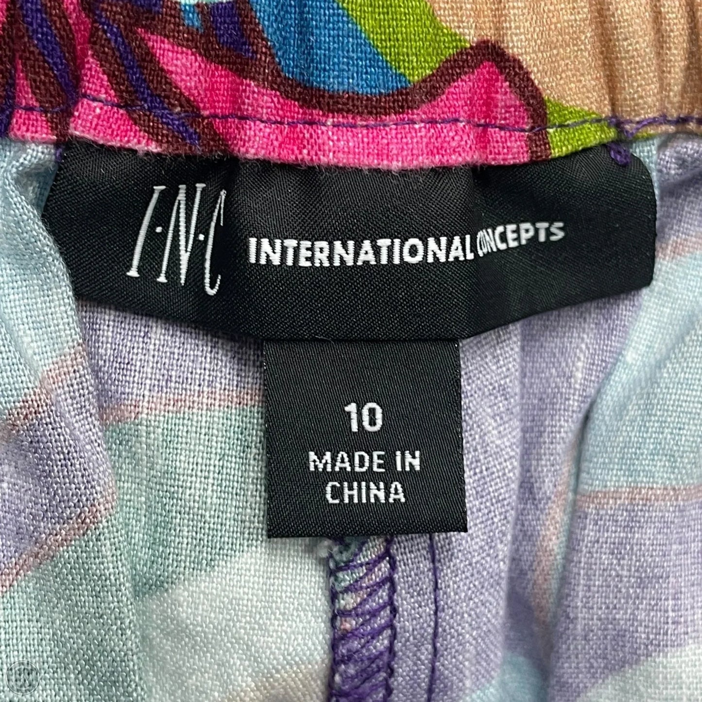 Pants Dress By Inc In Purple & Tan, Size: 10