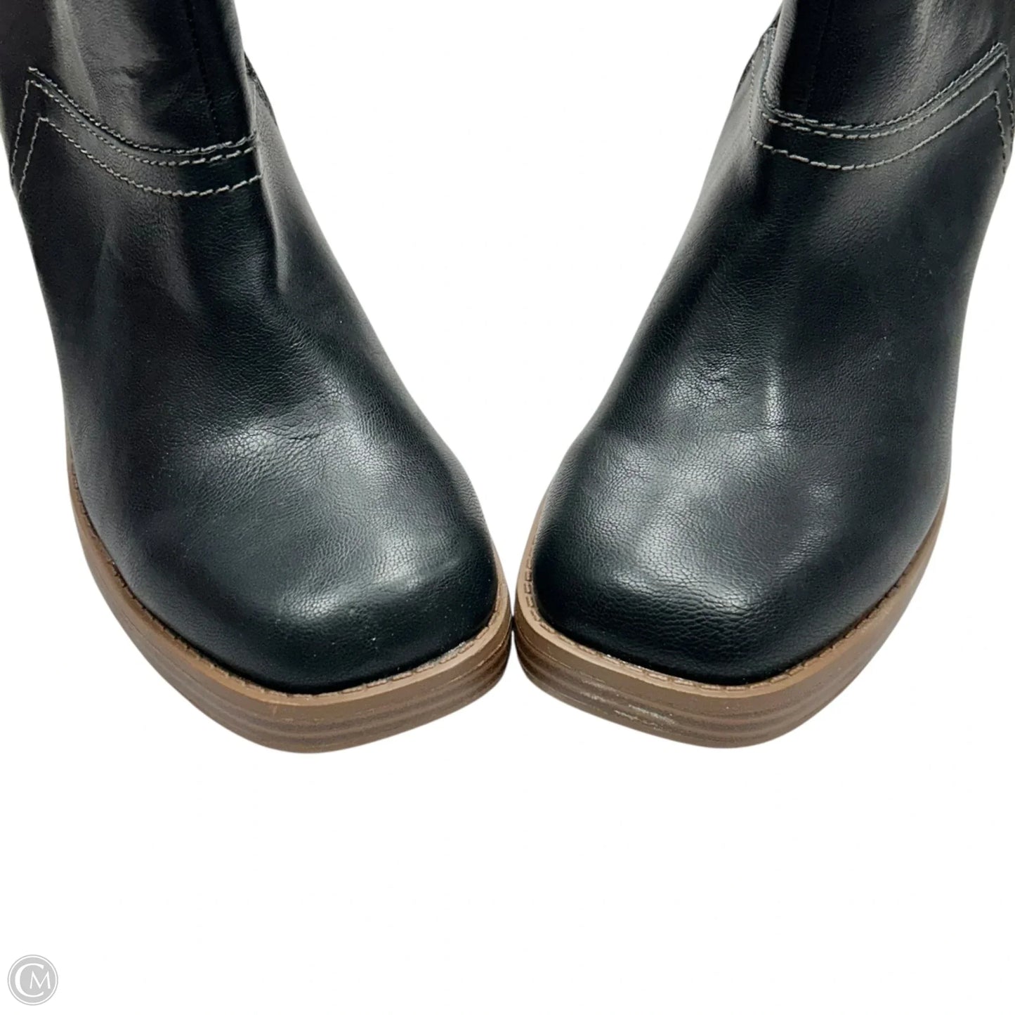 Boots Mid-calf Heels By Sun & Stone In Black, Size: 9.5