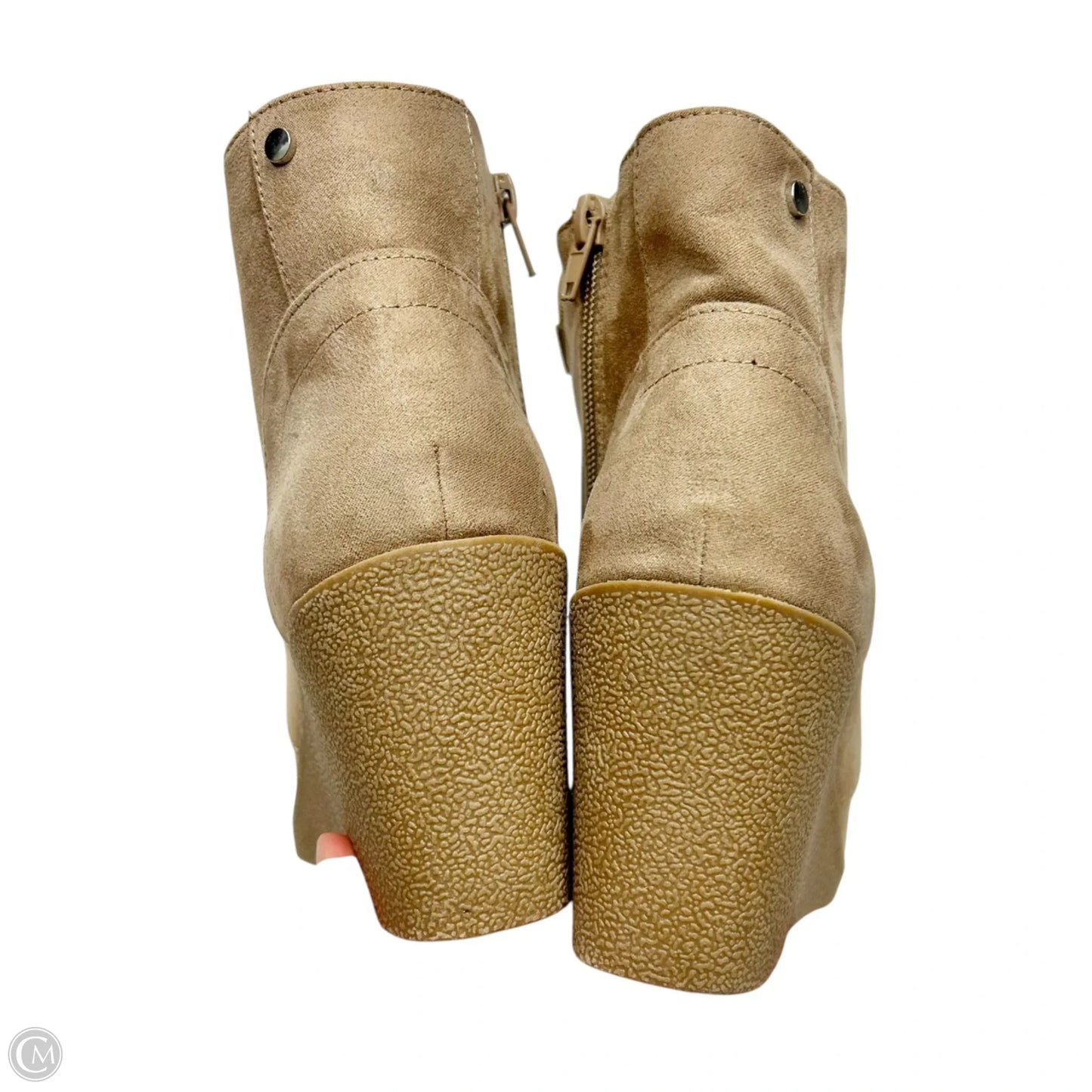Shoes Heels Wedge By Style And Company In Tan, Size: 9.5