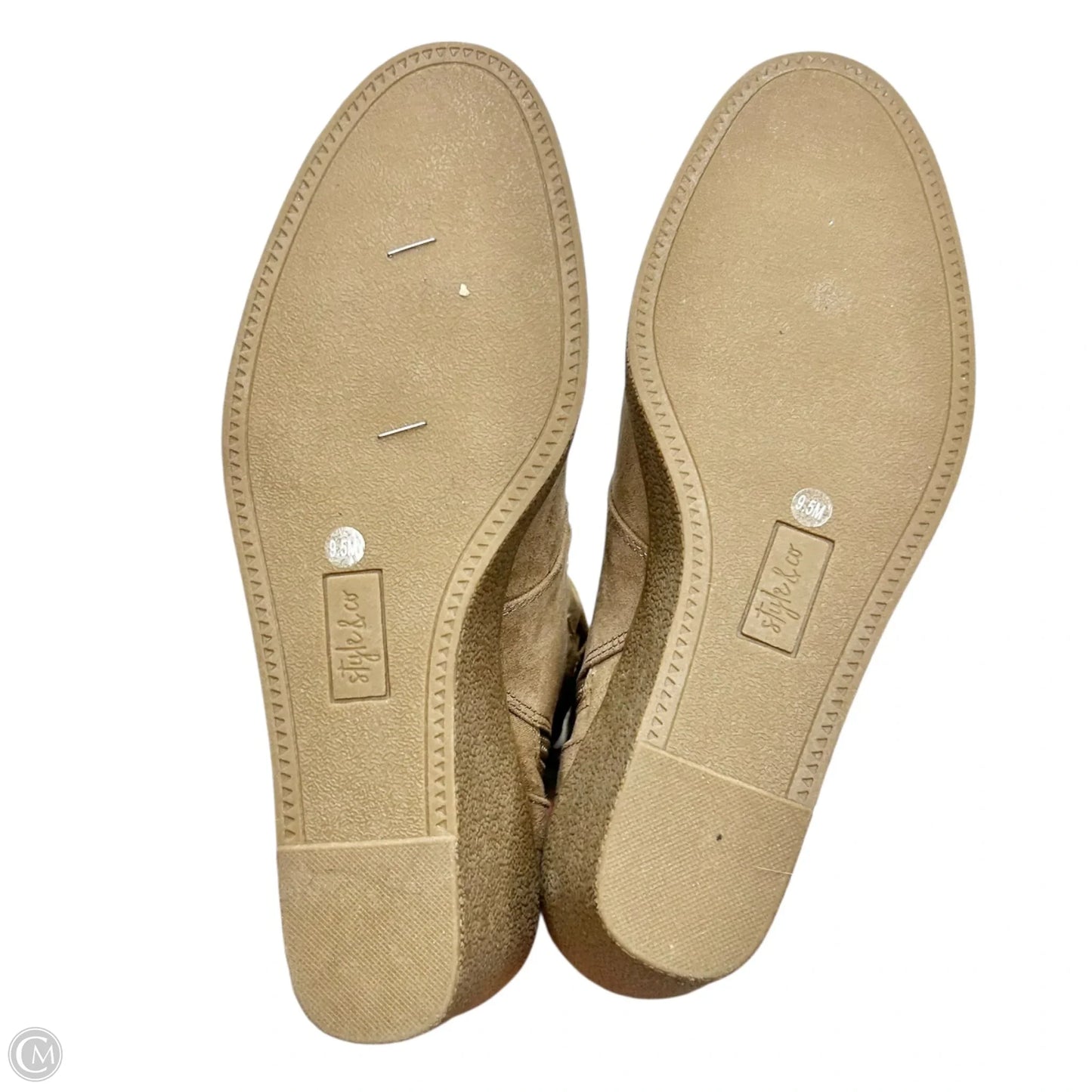 Shoes Heels Wedge By Style And Company In Tan, Size: 9.5