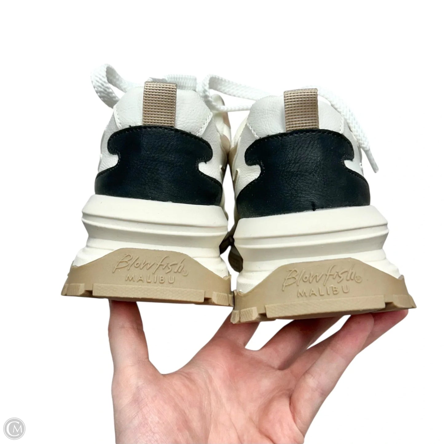 Shoes Sneakers Platform By Blowfish In Tan & White, Size: 5.5