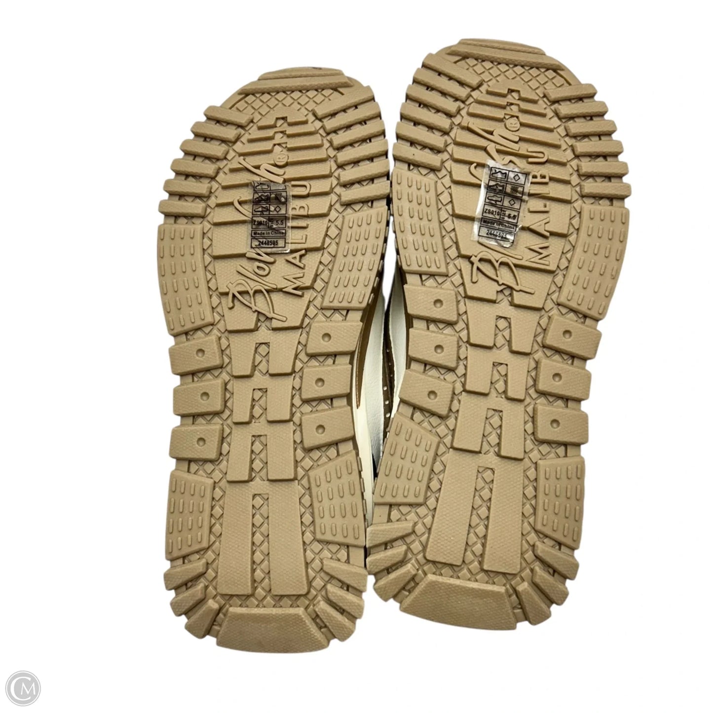 Shoes Sneakers Platform By Blowfish In Tan & White, Size: 5.5
