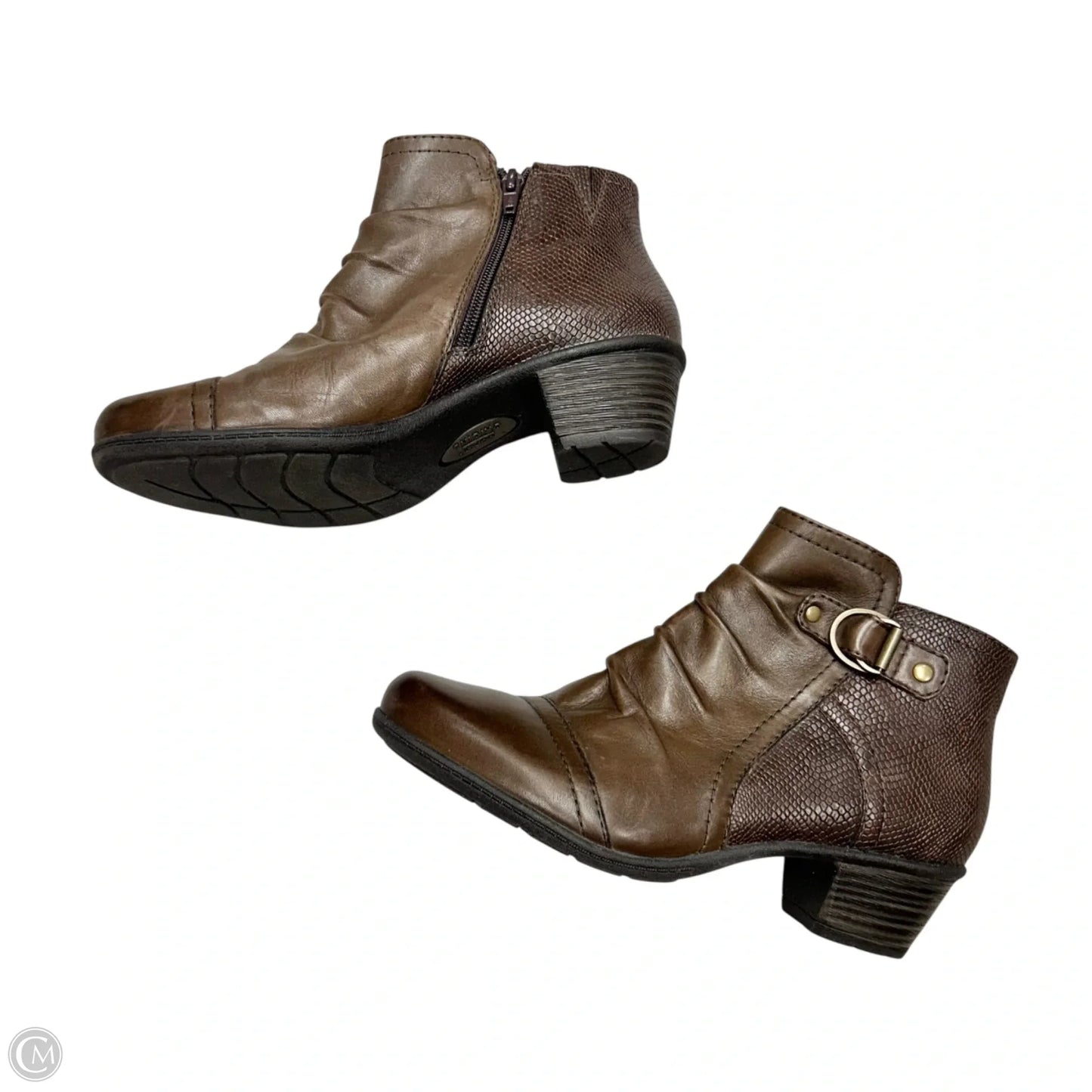 Boots Ankle Heels By Earth In Taupe, Size: 7.5