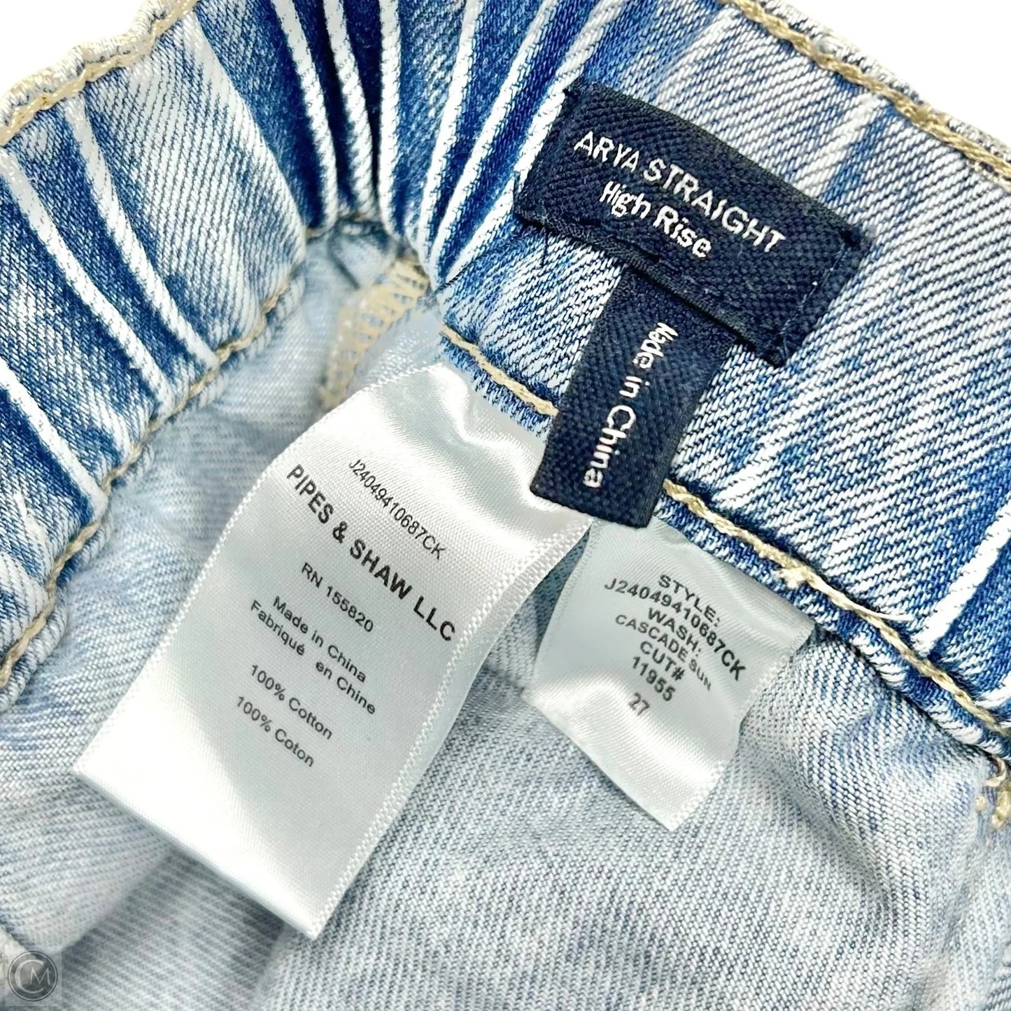 Jeans Straight By Veronica Beard In Blue Denim, Size: 4
