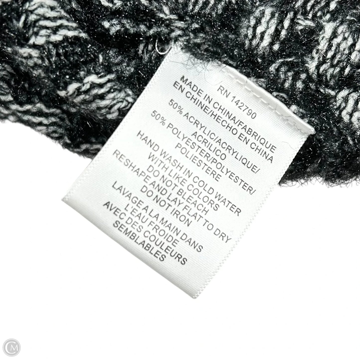 Sweater Cardigan By Maxsport In Black & Grey, Size: L