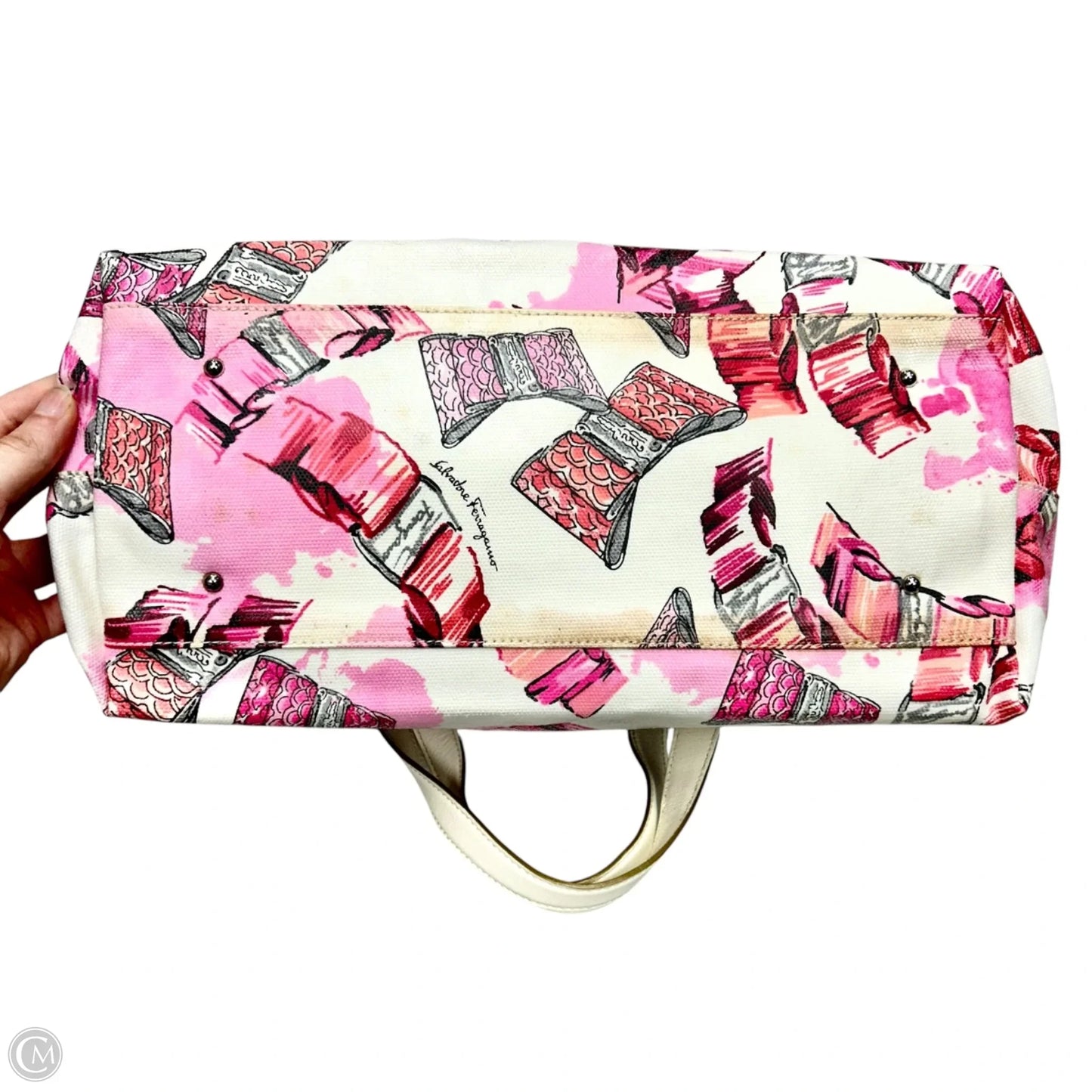 Tote Luxury Designer By Ferragamo, Size: Medium