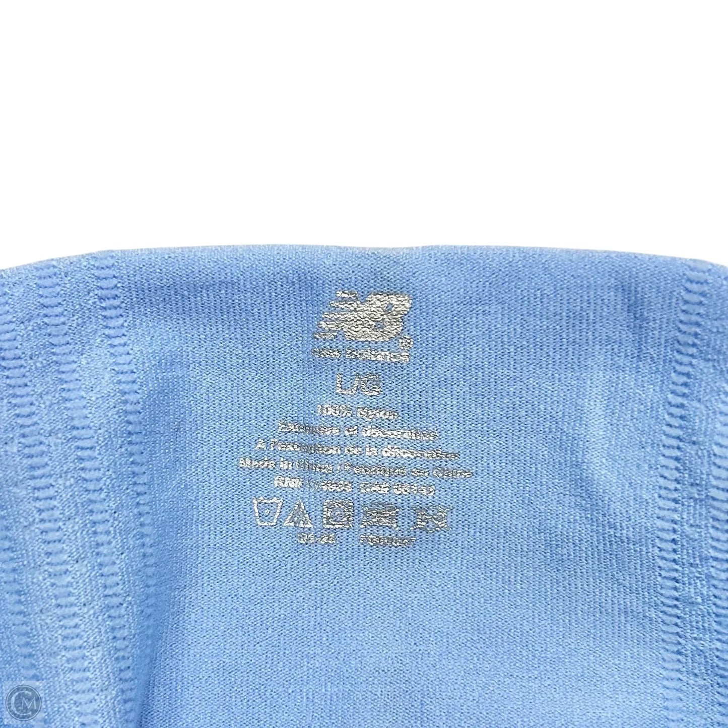 Athletic Top Long Sleeve Crewneck By New Balance In Blue, Size: L