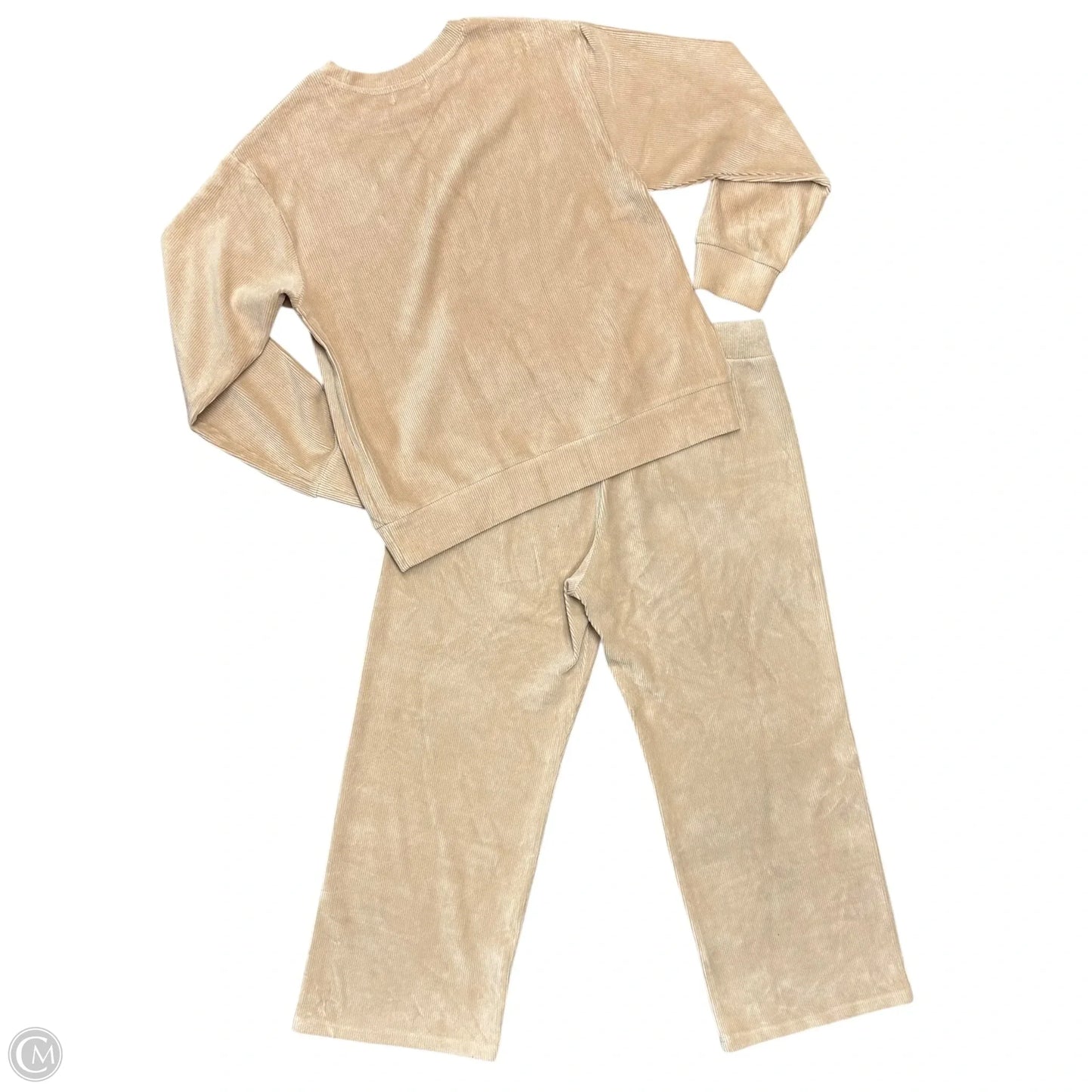 Lounge Set Shirt/Pants By Lattelove In Cream, Size: L