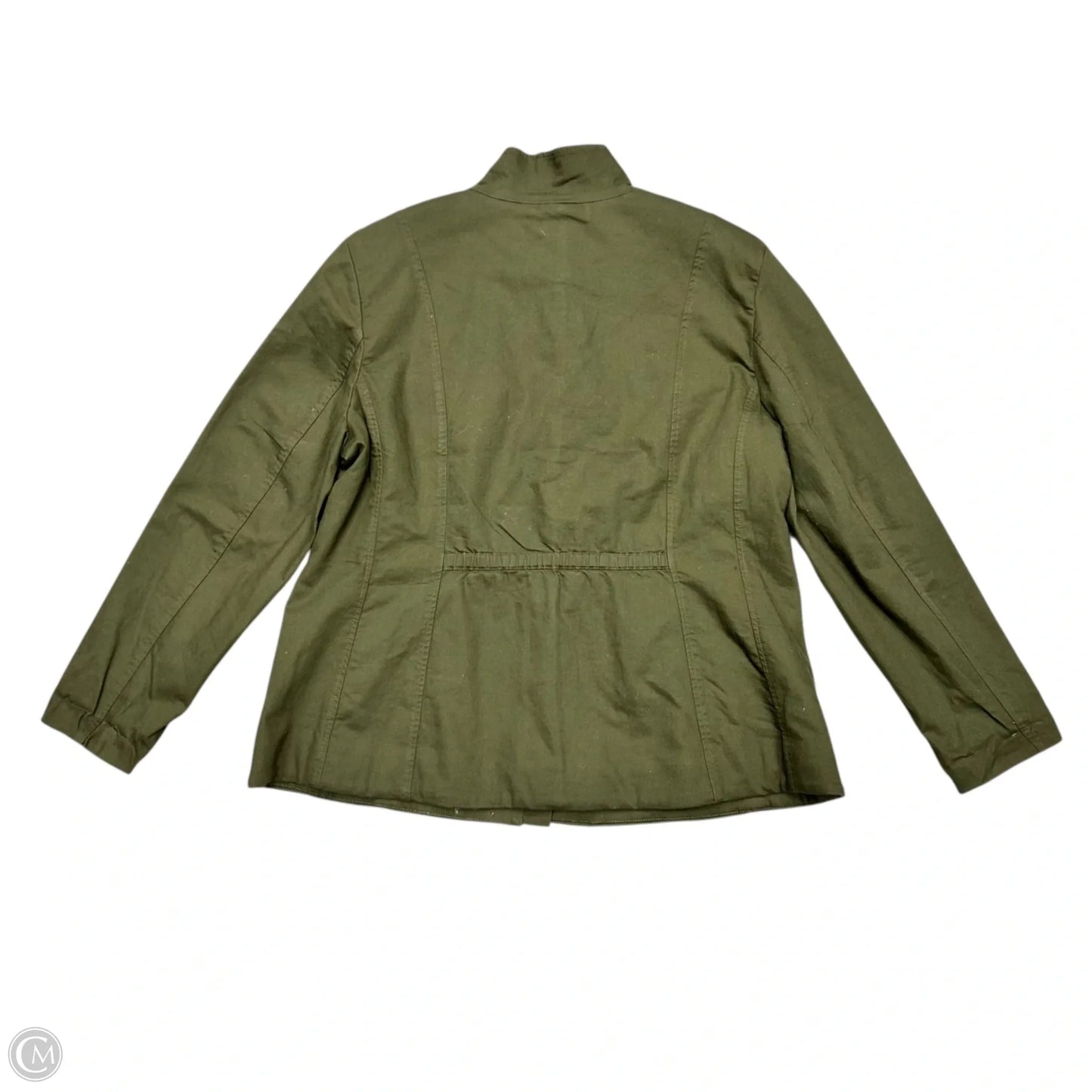 Jacket Moto By Chicos In Green, Size: Xl