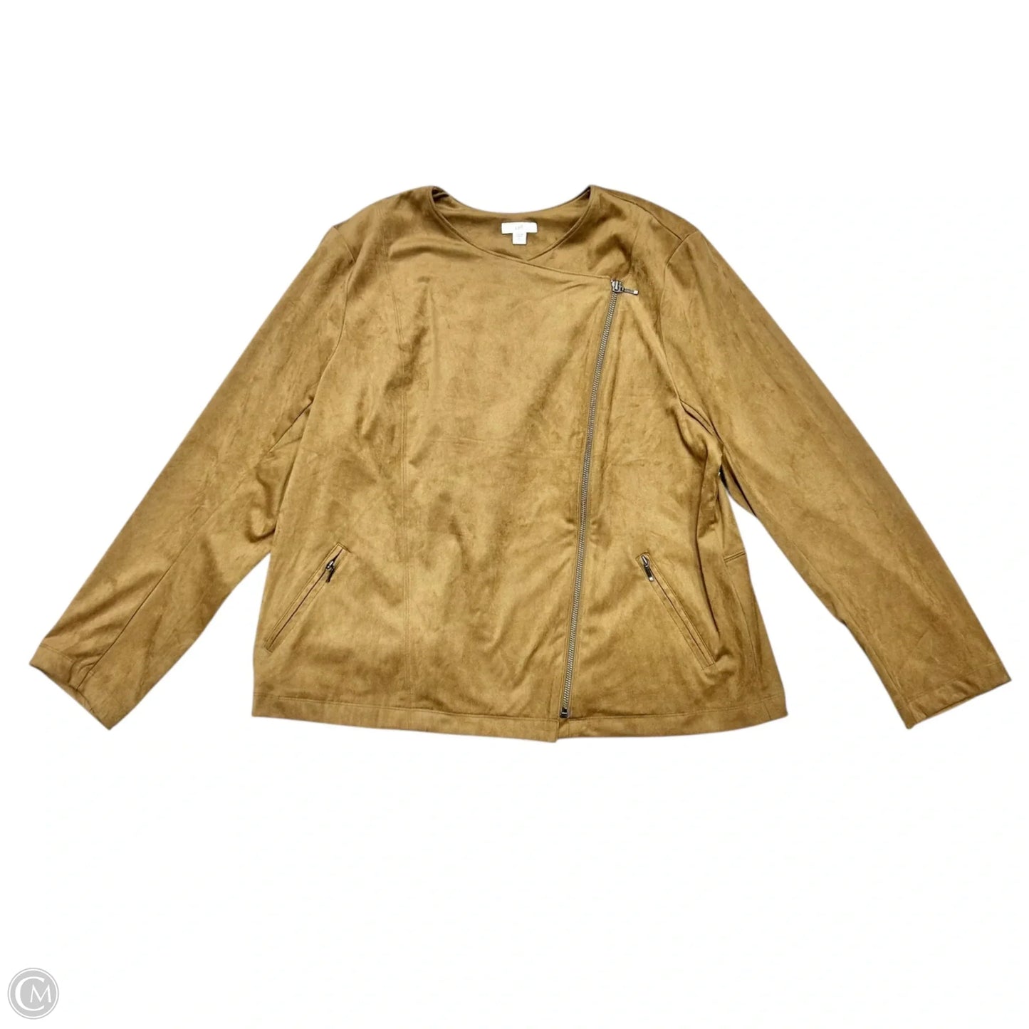 Jacket Moto By J. Jill In Tan, Size: Xlp