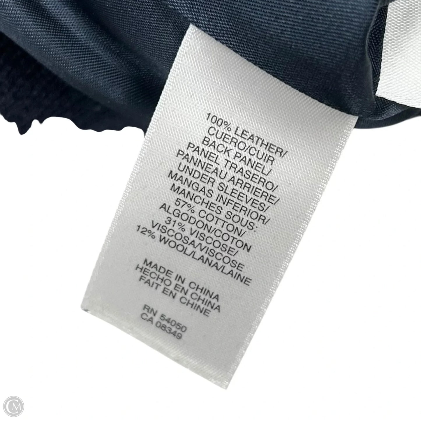 Jacket Leather By Jones New York In Navy, Size: Xl