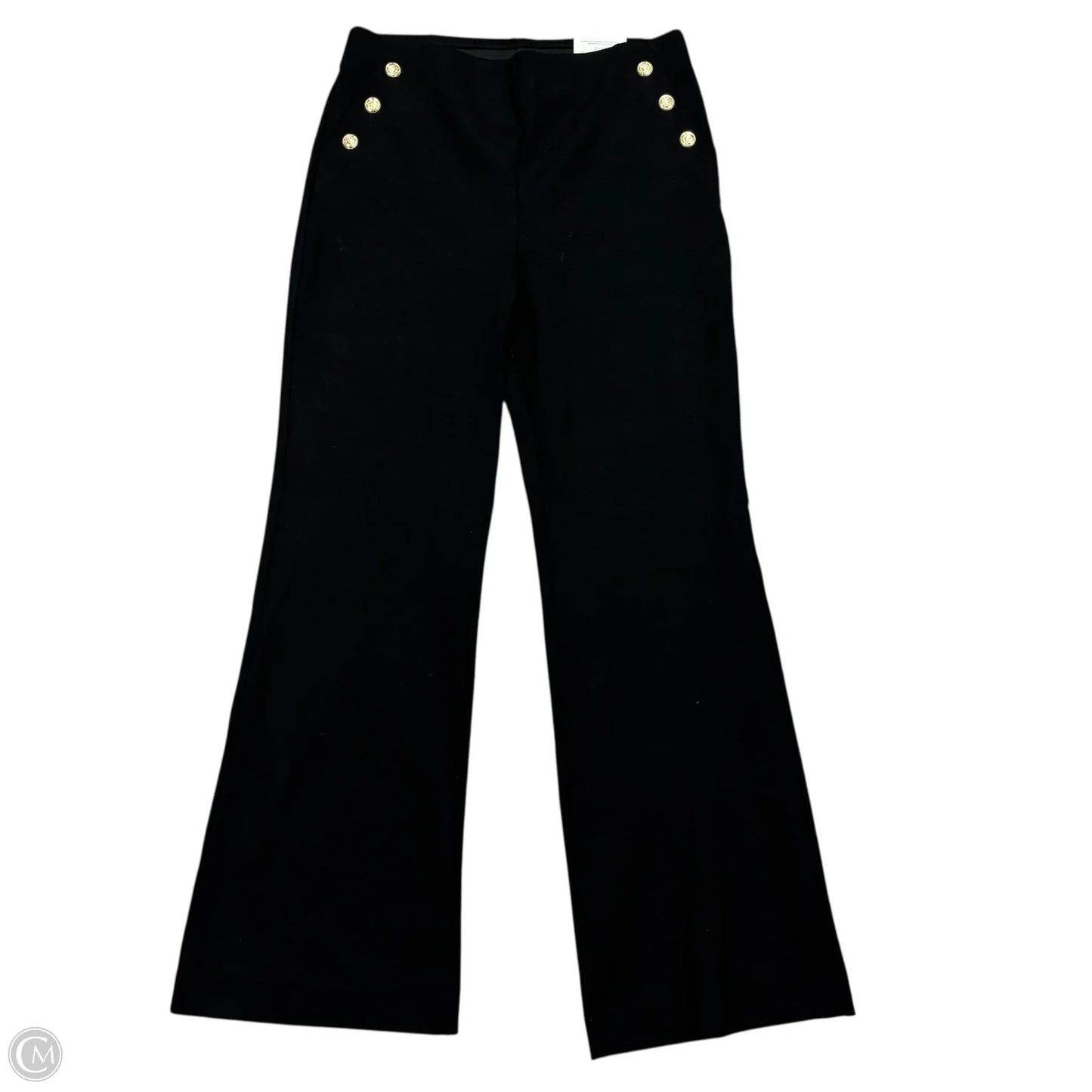Pants Dress By Chicos In Black & Gold, Size: 10