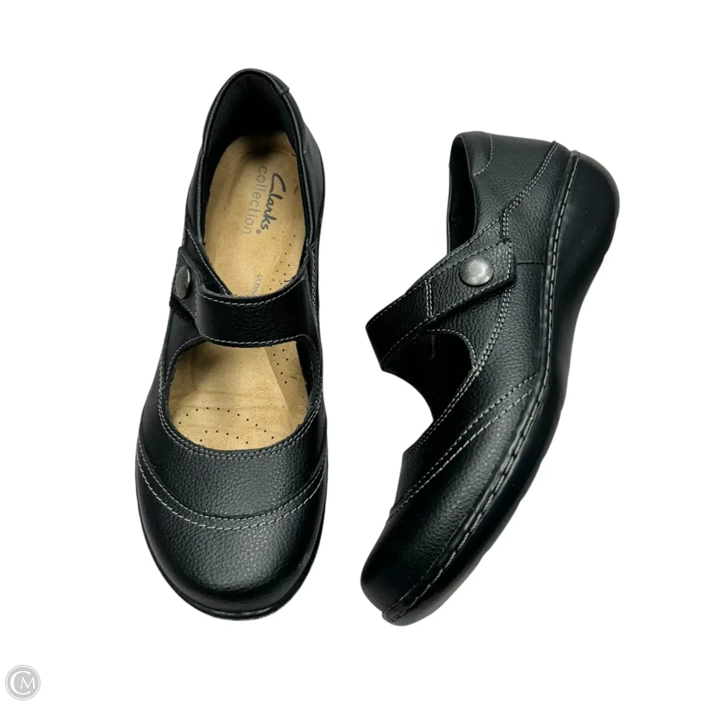 Shoes Flats By Clarks In Black, Size: 7