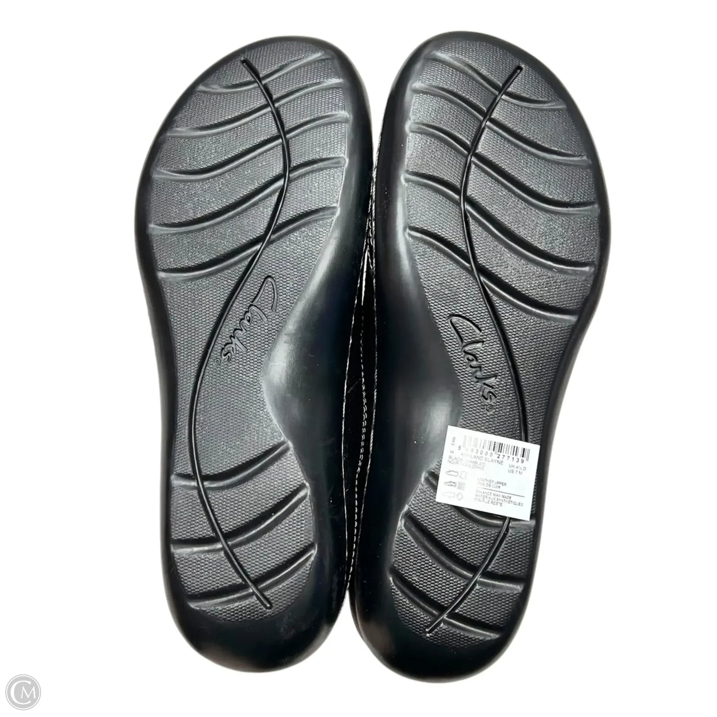 Shoes Flats By Clarks In Black, Size: 7