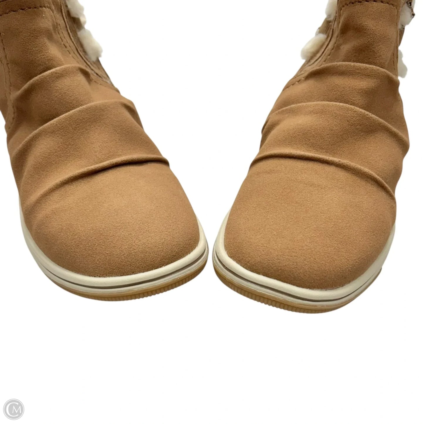 Boots Ankle Flats By Clarks In Tan, Size: 7