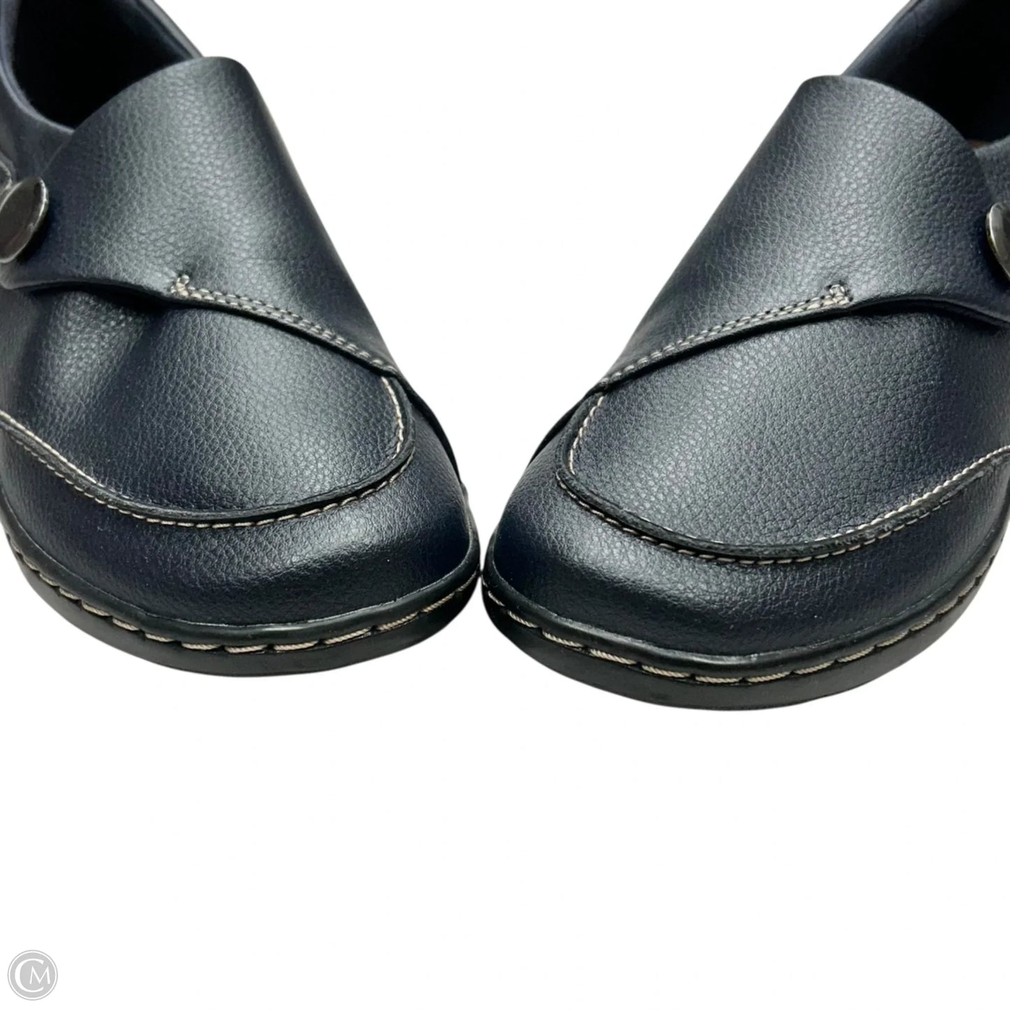 Shoes Flats By Clarks In Navy, Size: 7