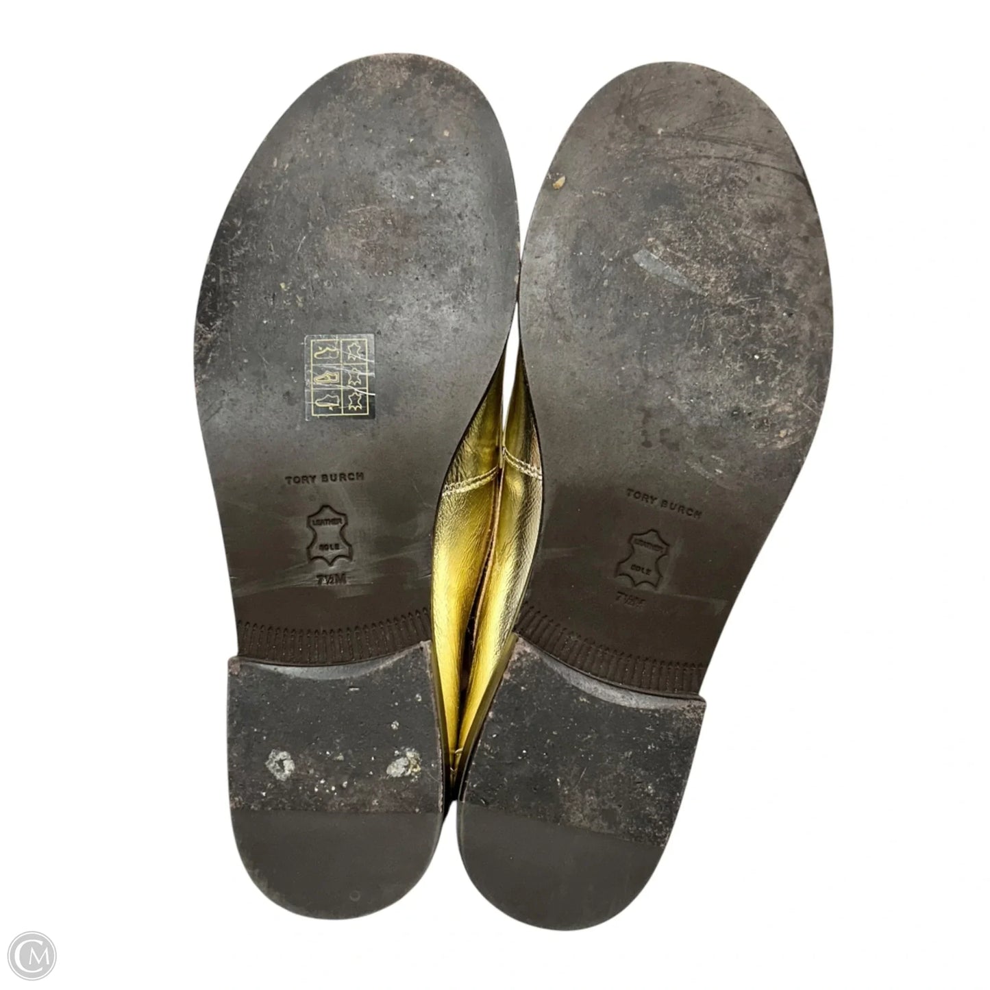 Shoes Designer By Tory Burch In Gold, Size: 7.5