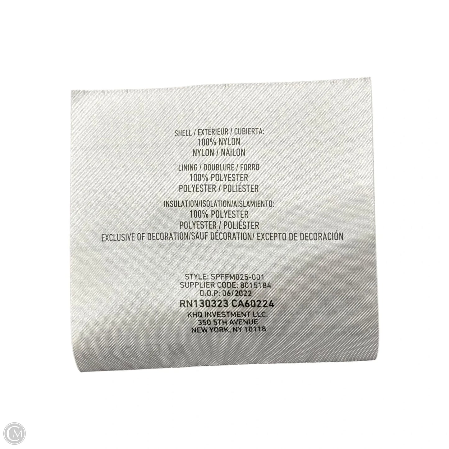 Coat Puffer & Quilted By Spyder In Black, Size: M