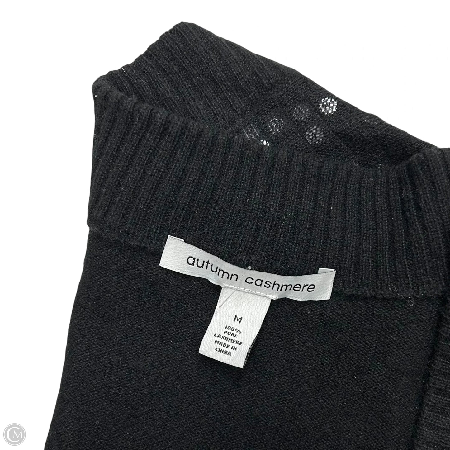 Sweater Cardigan Cashmere By Autumn Cashmere In Black, Size: M