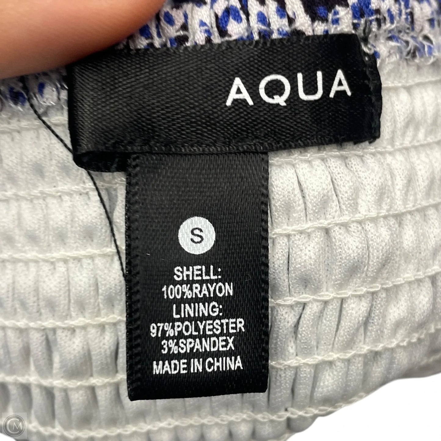 Dress Casual Maxi By Aqua In Blue & White, Size: S