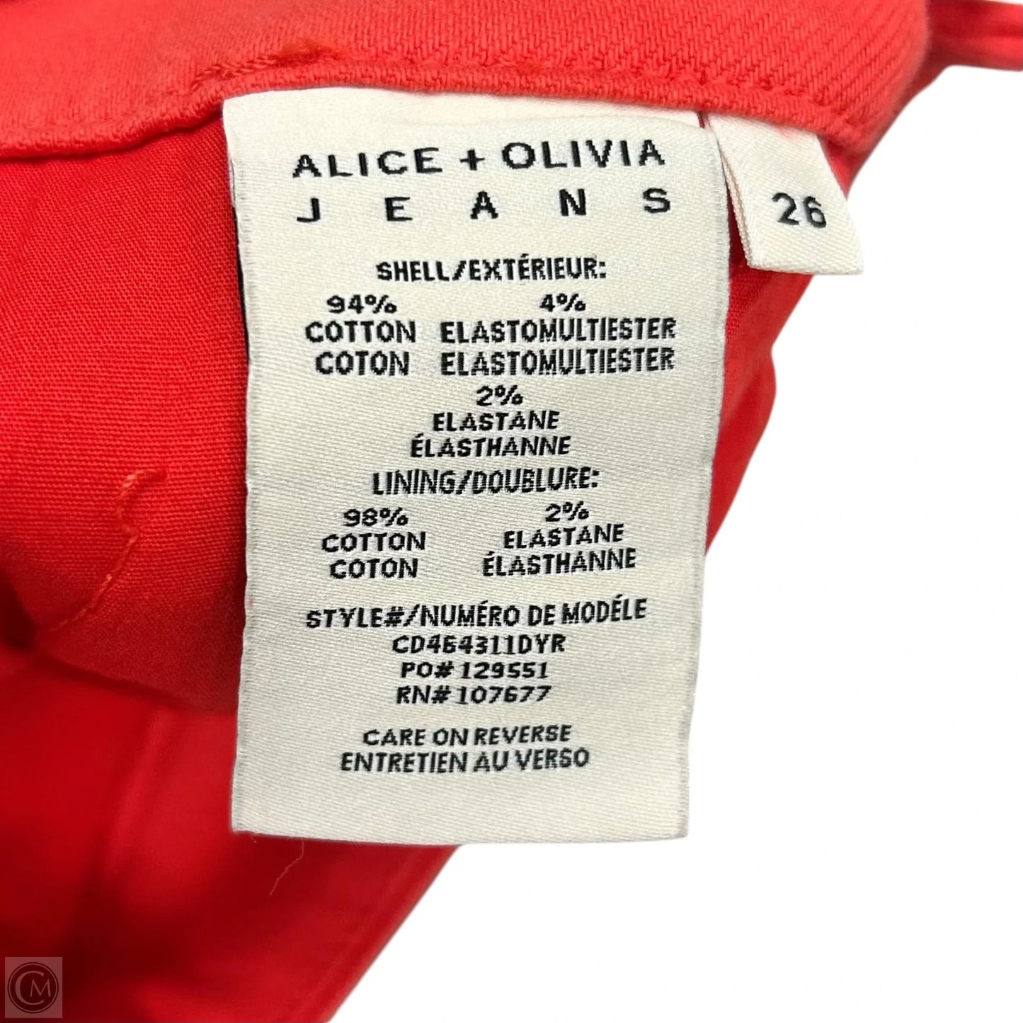 Pants Designer By Alice + Olivia In Red, Size: 2