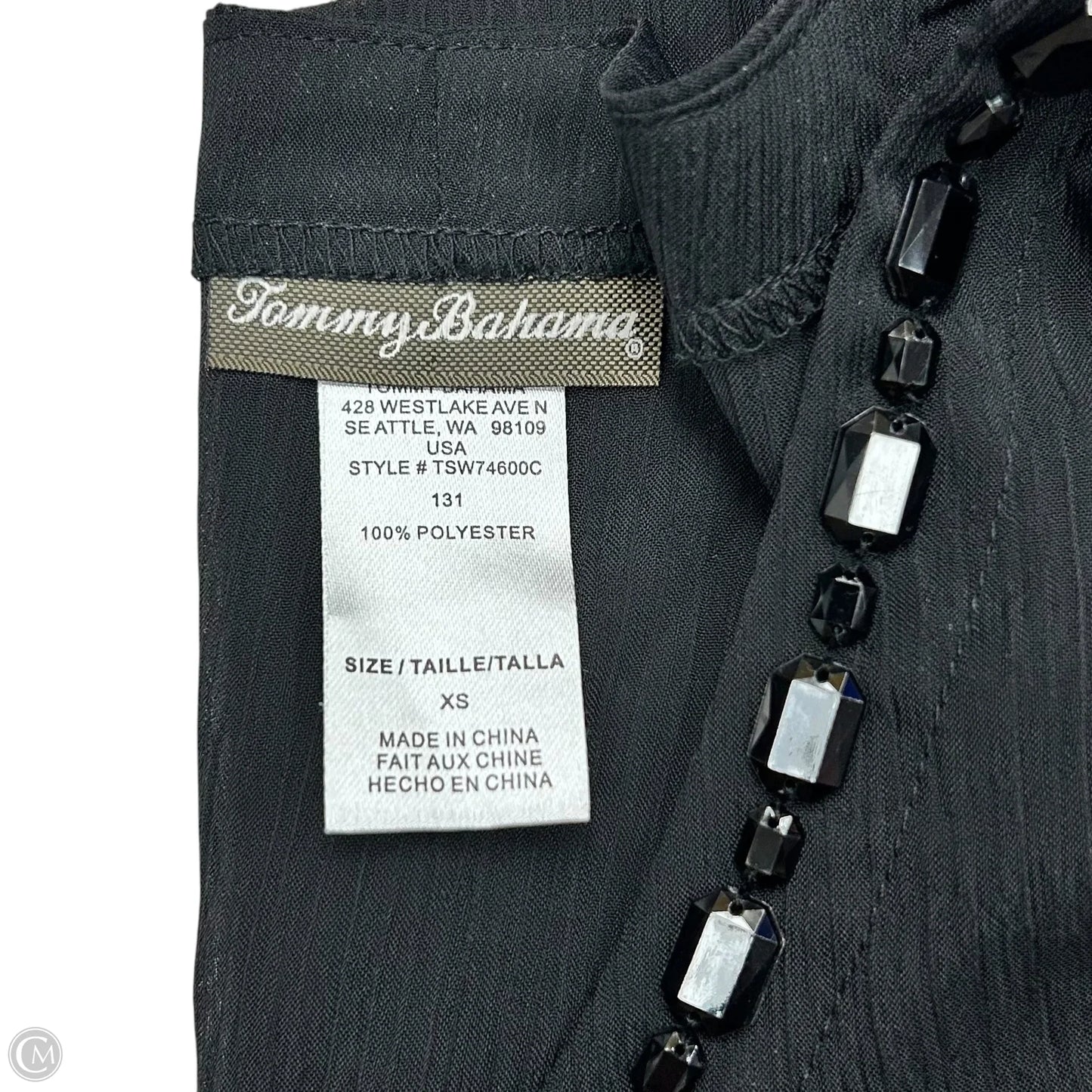 Swimwear Cover-up By Tommy Bahama In Black, Size: Xs