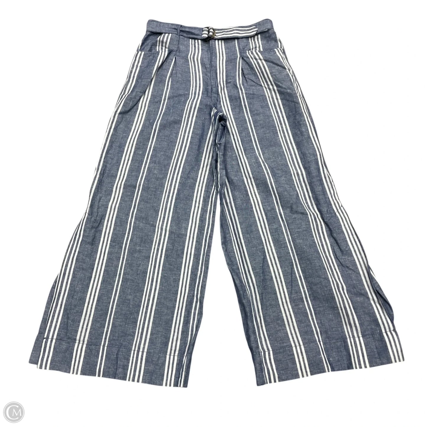 Pants Wide Leg By Anthropologie In Blue & White, Size: 12